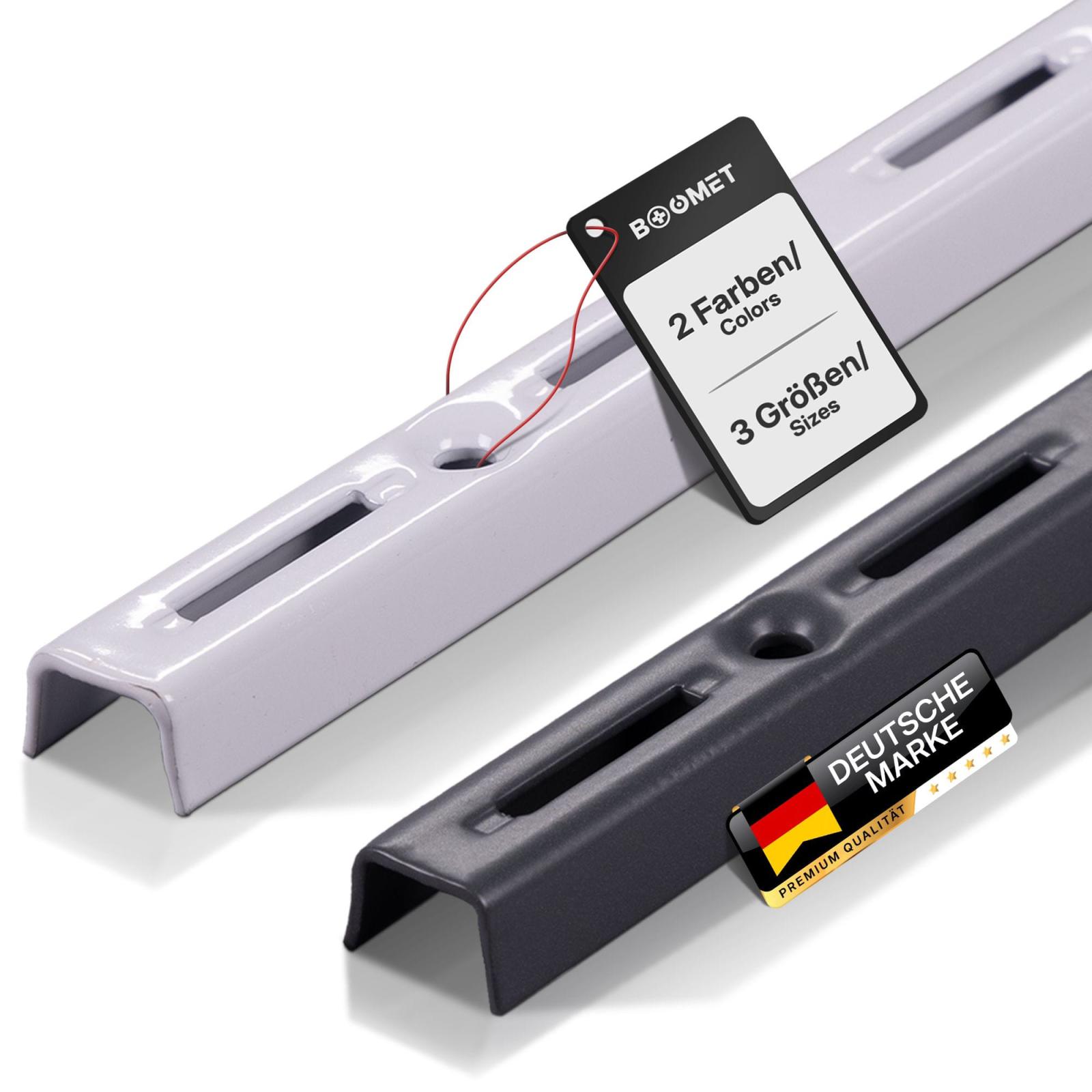 Wandschiene 1-reihig - Farbe: Anthrazit - Länge: 100 cm - Stückzahl: 10