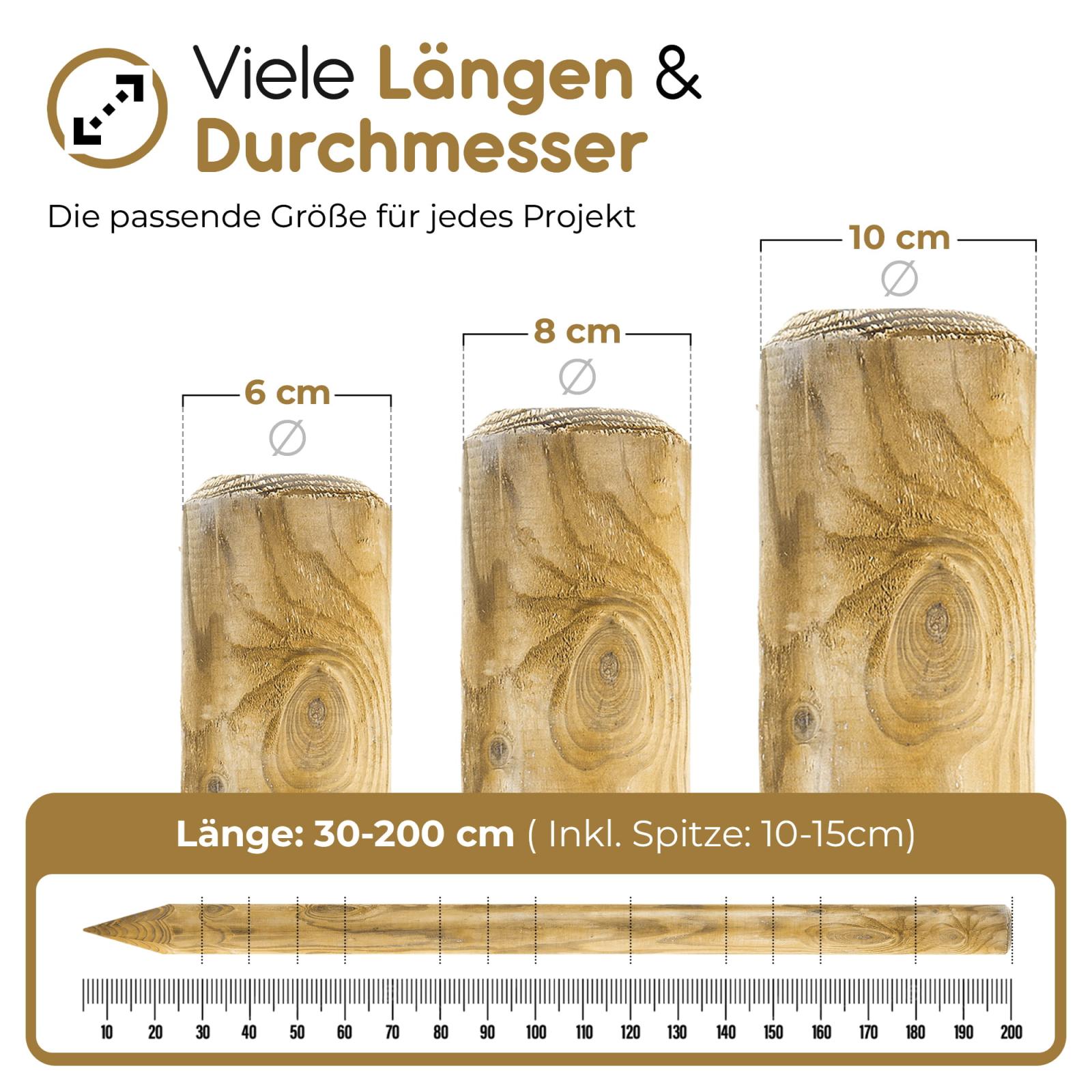 Holz-Palisade KDI spitz