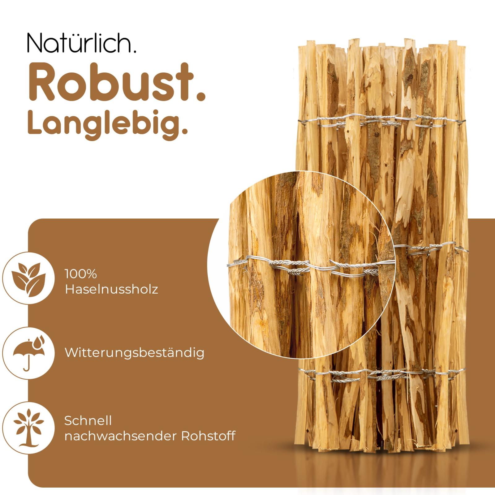 Staketenzaun Haselnuss