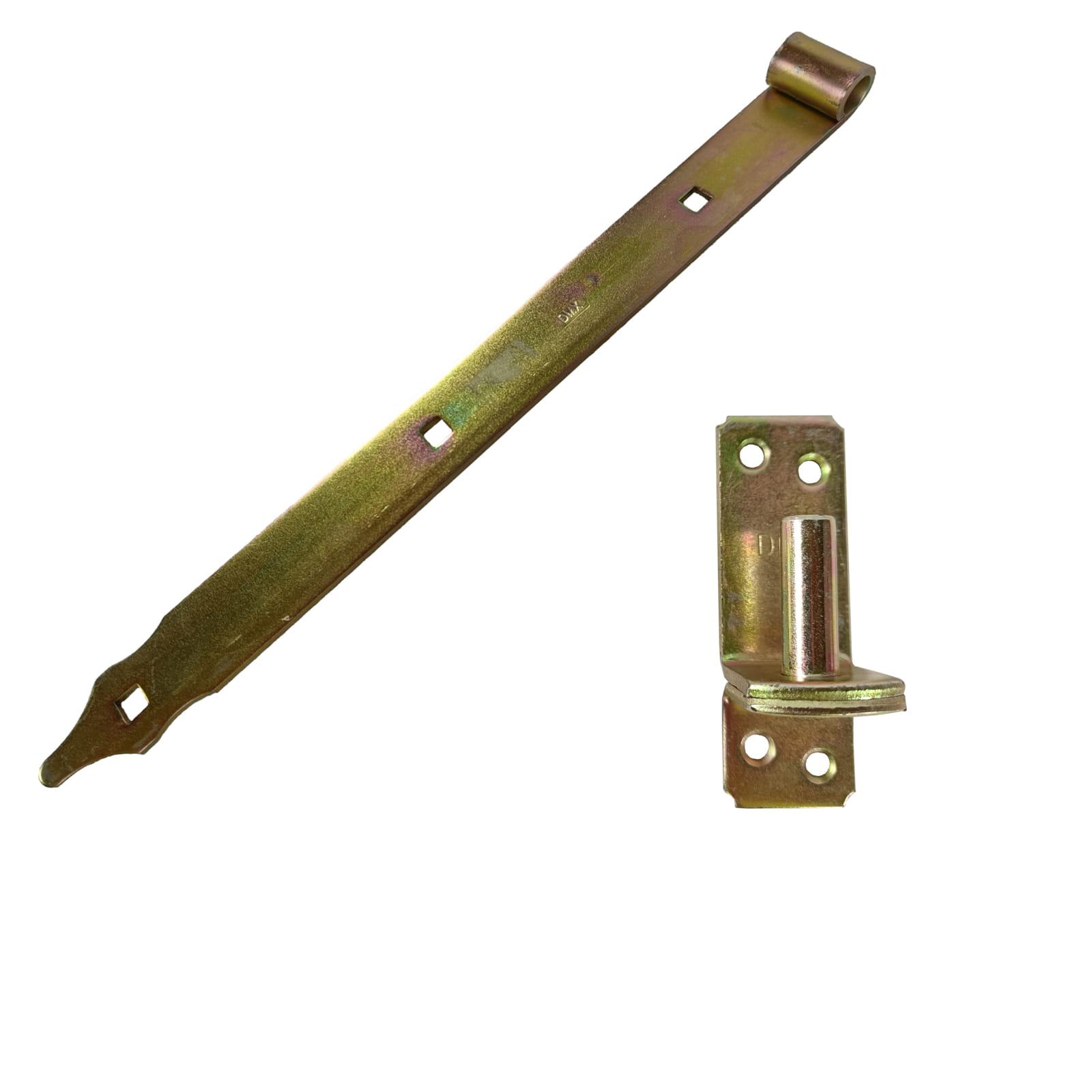 Shutter strap yellow galvanised - Size: 600 x 35 x 4 mm - Design: without clamp