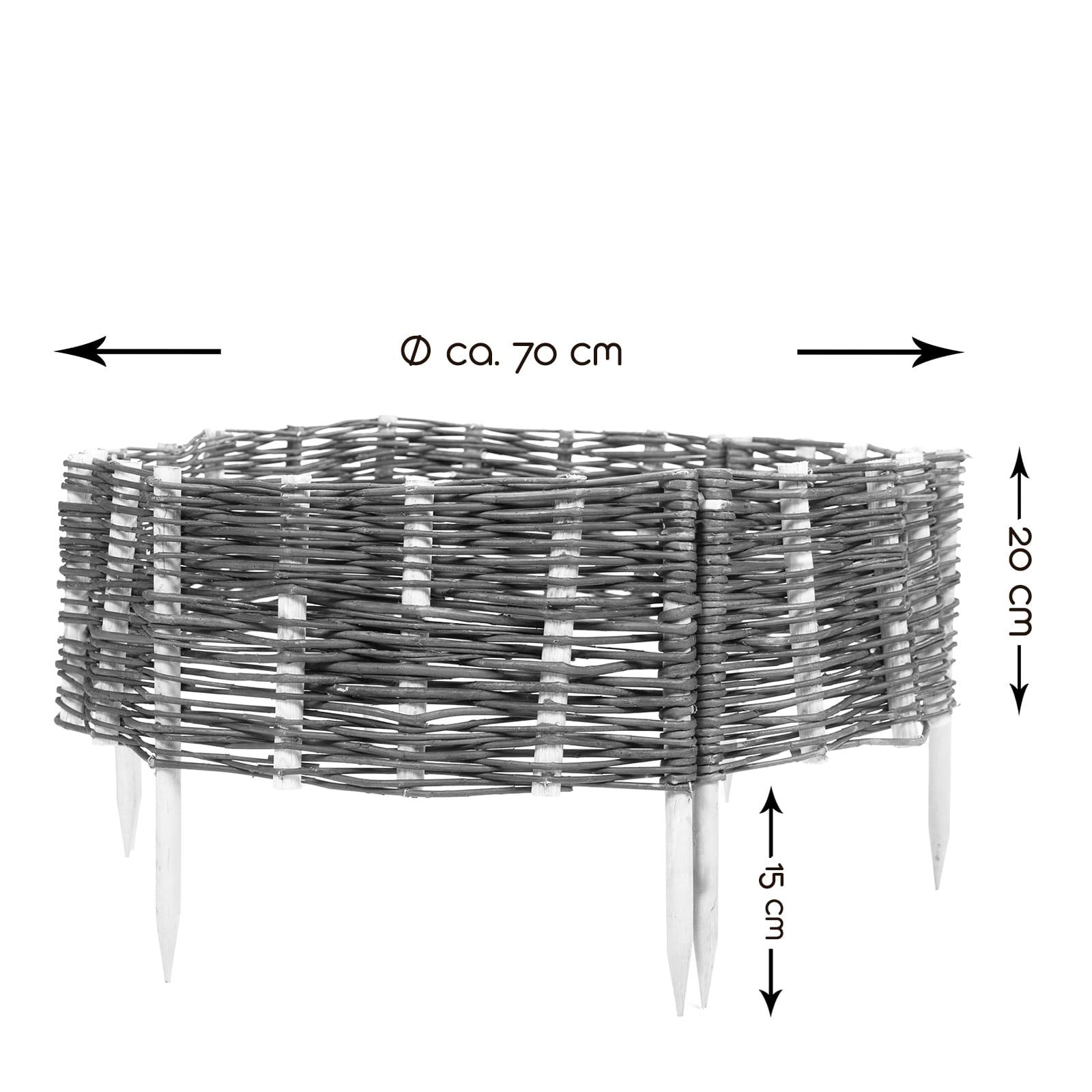 Beeteinfassung Weide Kreis