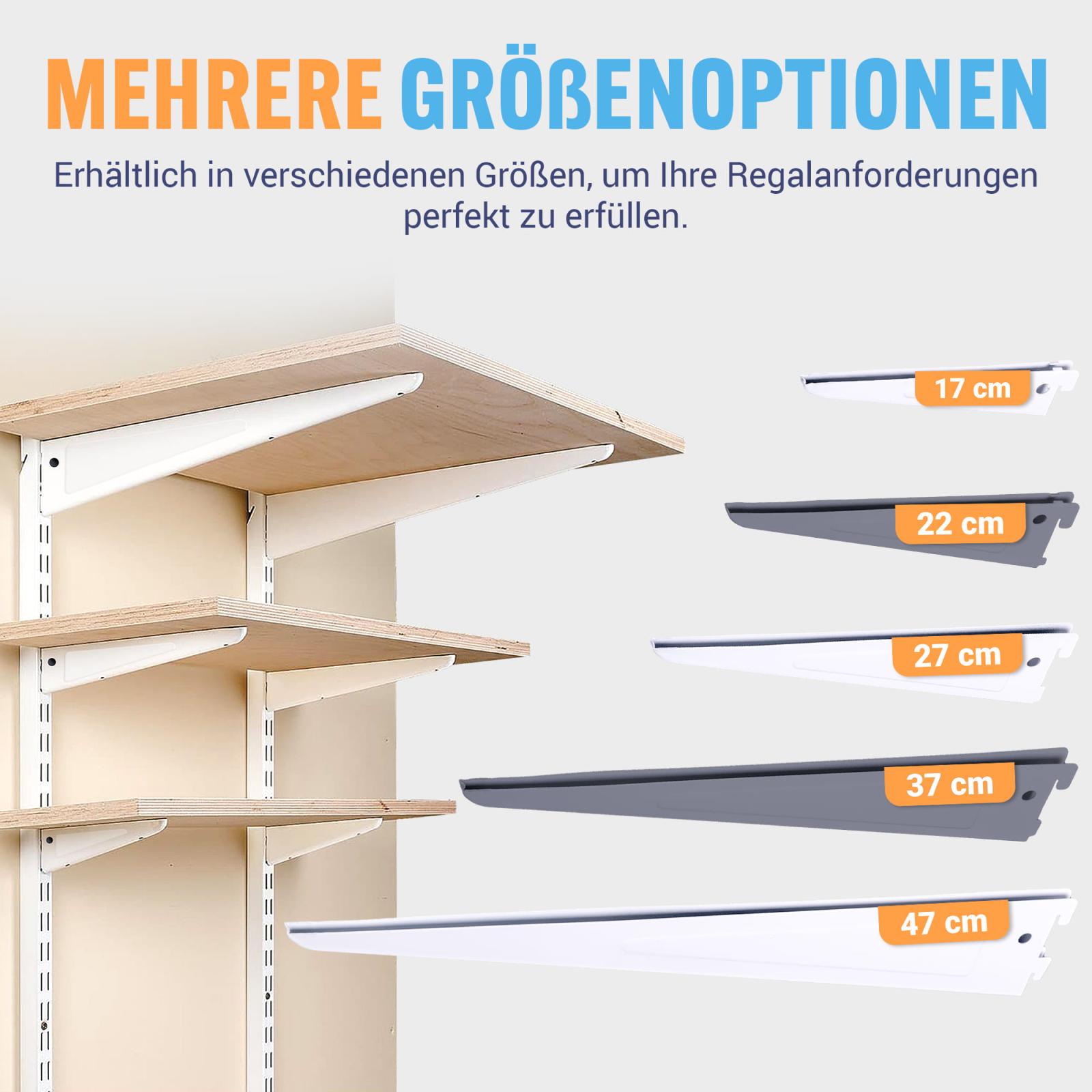 Regalträger für Doppelschienen