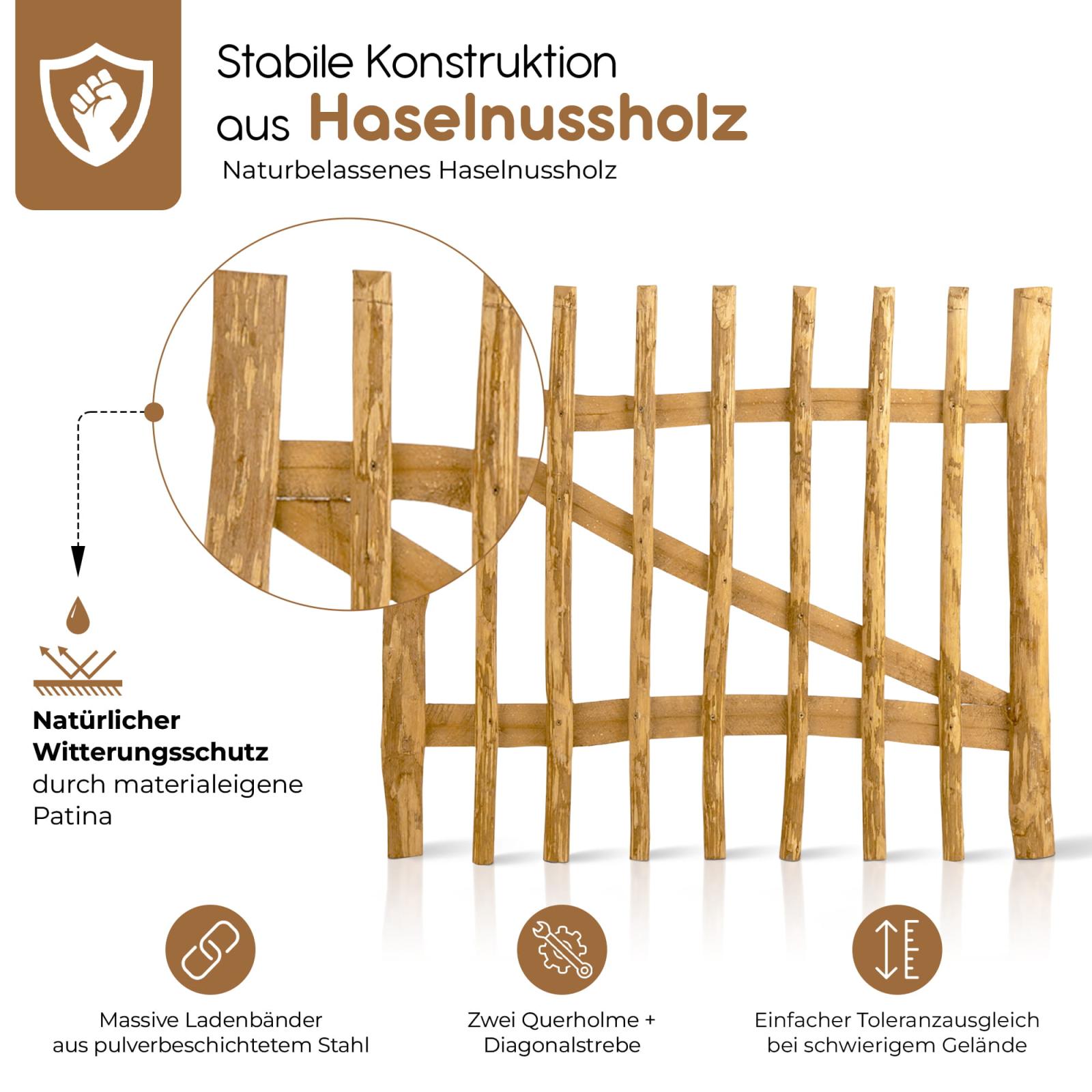 Gartentor Bausatz Haselnuss