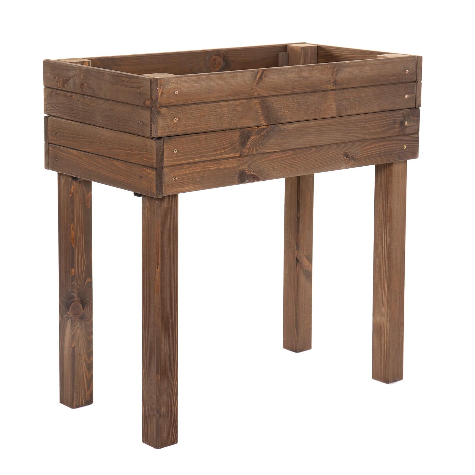 Raised Bed 79 x 45 x 79,5cm - Colour: Dark Brown