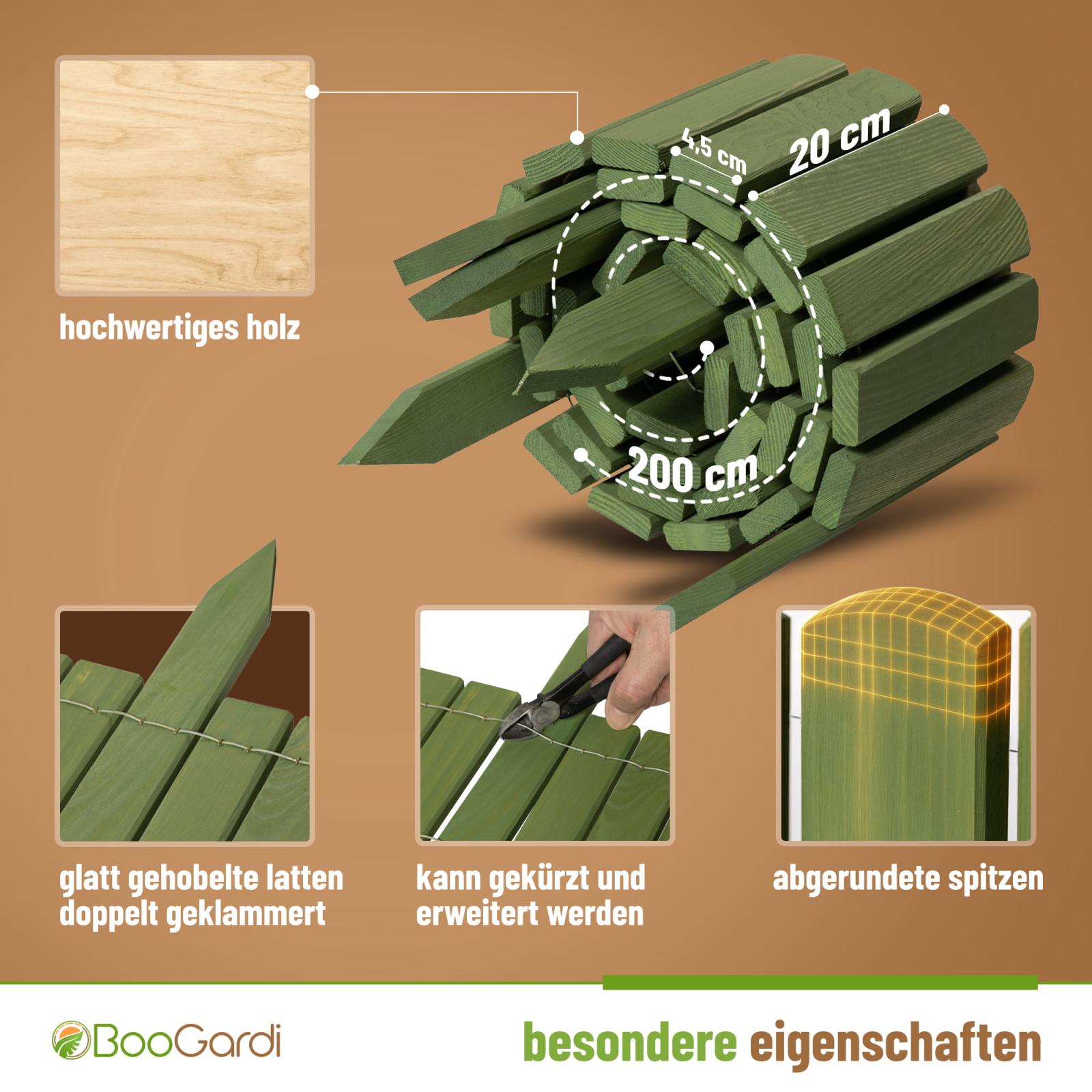 Rollboarder Kiefer mit 5 integrierten Pfosten
