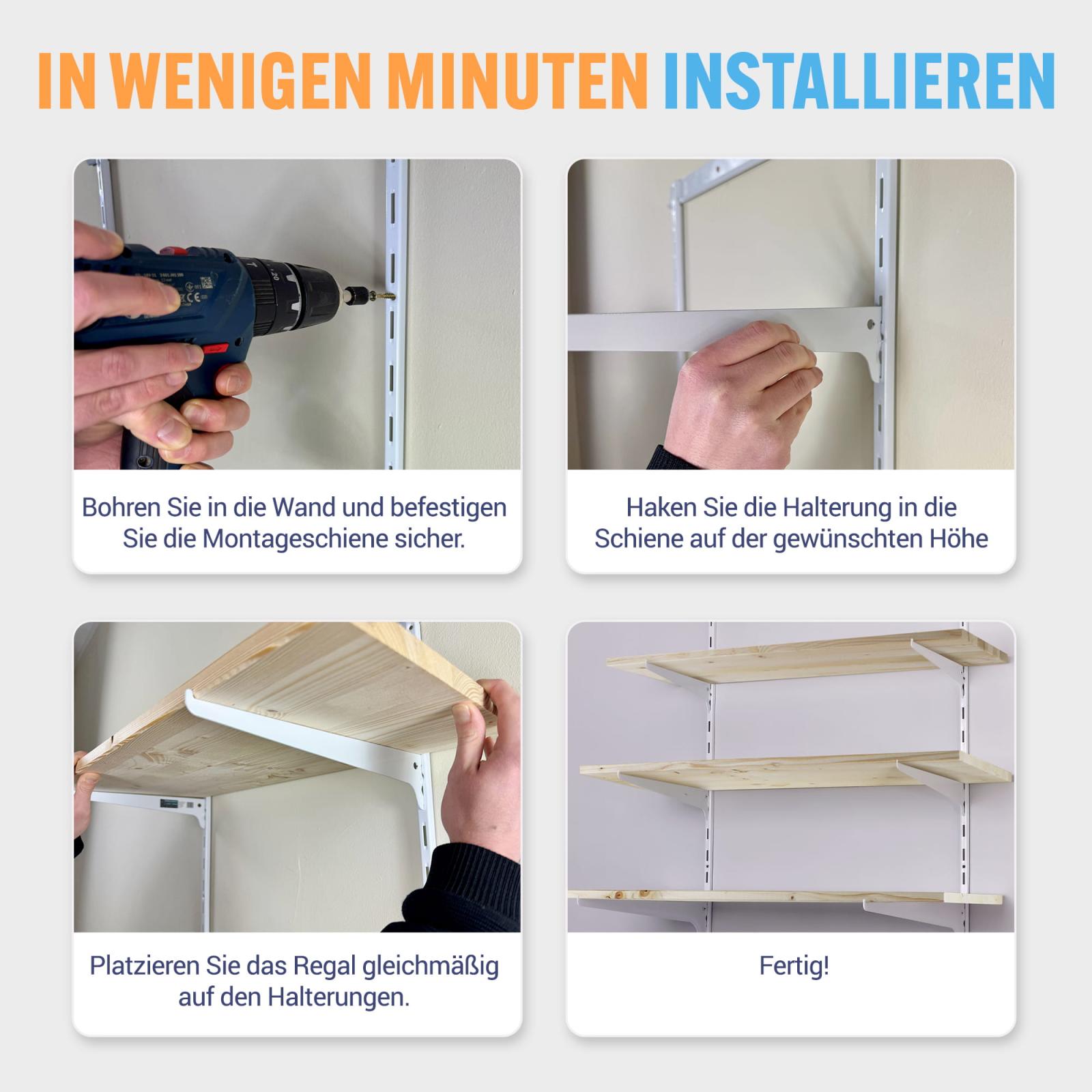 Träger Regalschiene 1-reihig