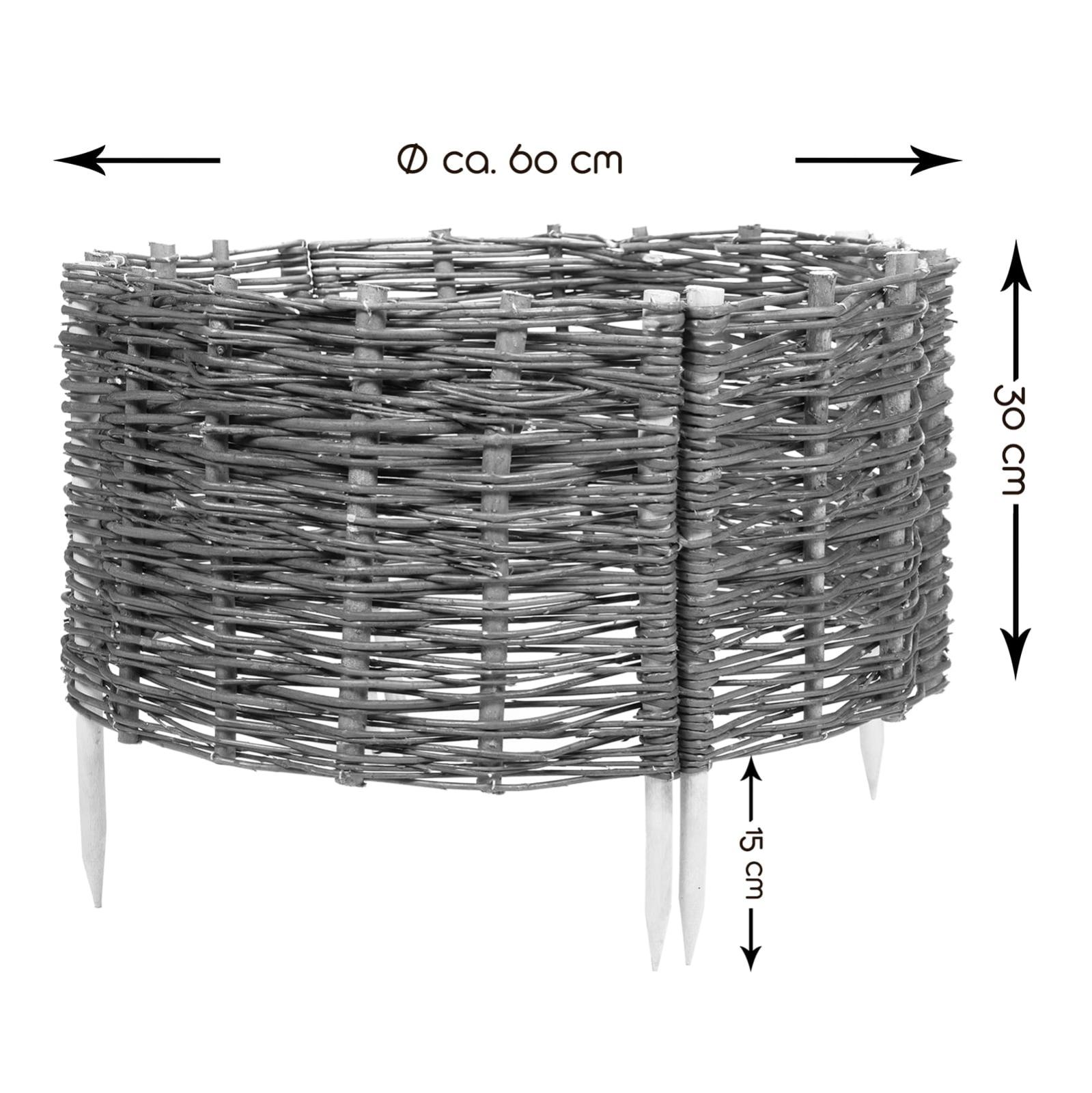 Beeteinfassung Weide Kreis