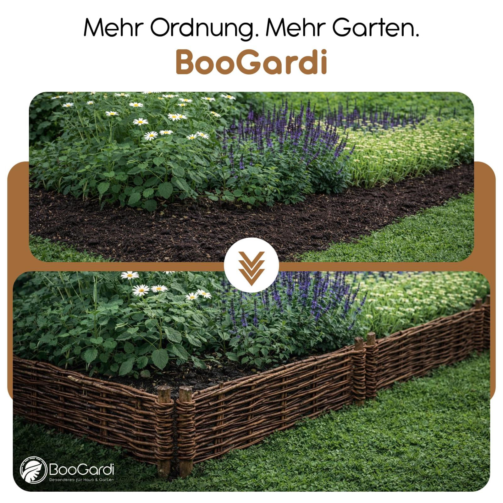 Beeteinfassung Weide