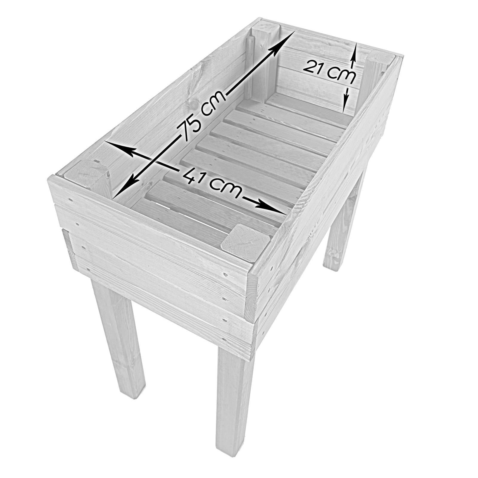 Raised Bed 79 x 45 x 79,5cm - Colour: White