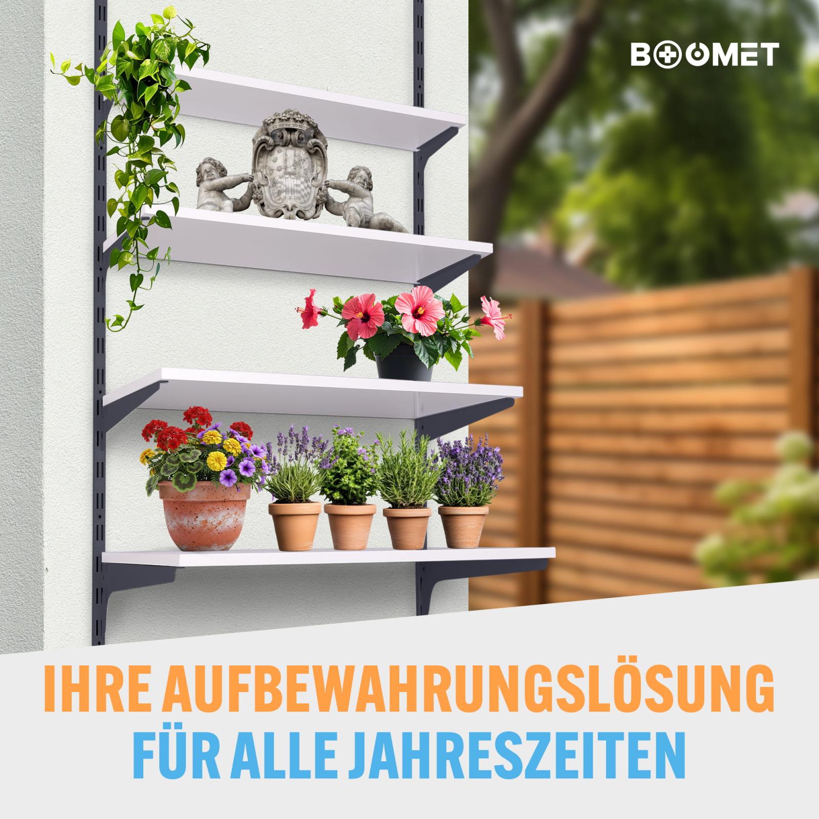 Regalträger für Wandschienen - Farbe: Anthrazit - Größe: 18cm - Anzahl: 10