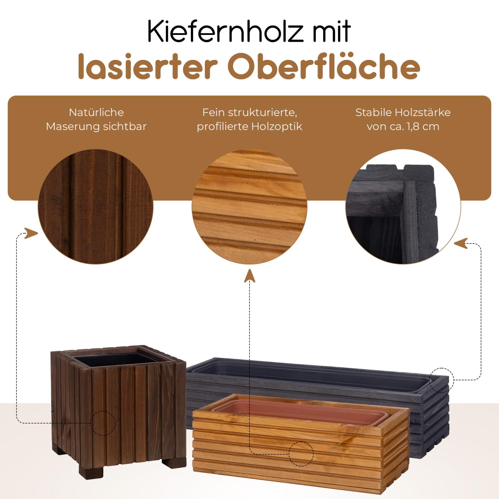 Blumenkasten mit Kunststoffeinsatz