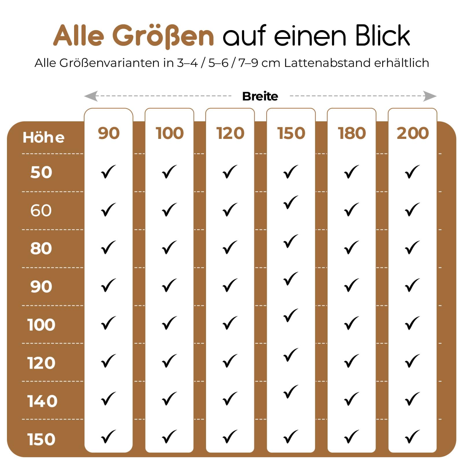 Hazelnut fence element - Height: 100 cm - Width: 100 cm - Pole spacing: 5-6 cm