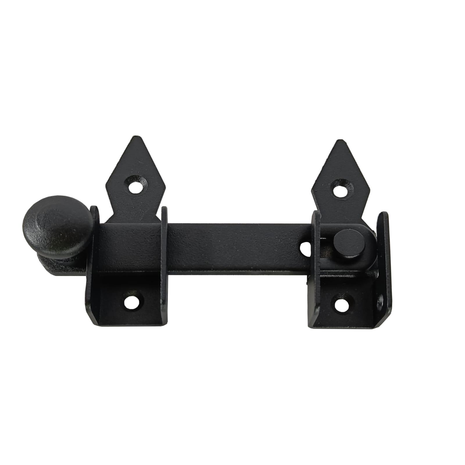 Locking bolt with latch - colour: black