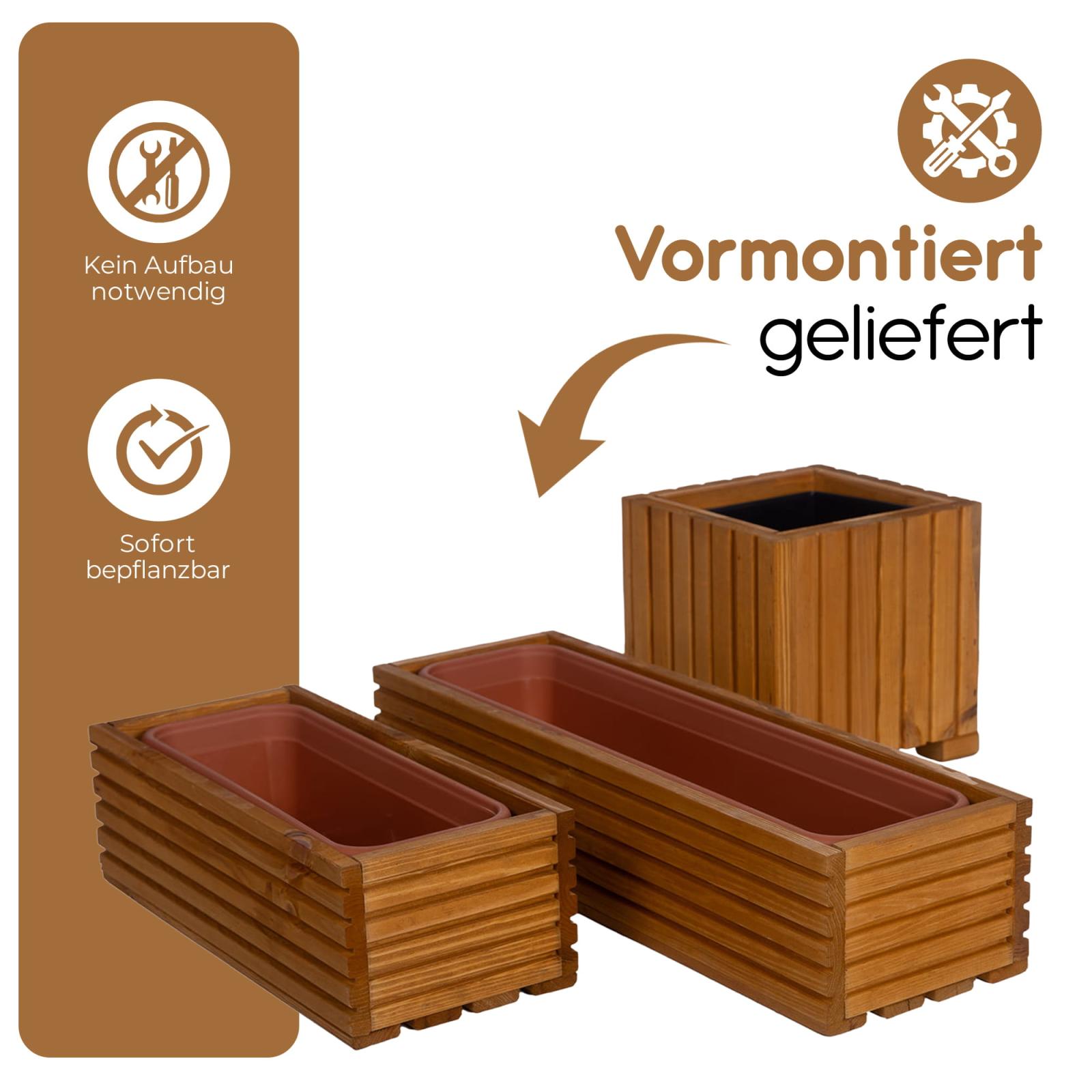 Blumenkasten mit Kunststoffeinsatz