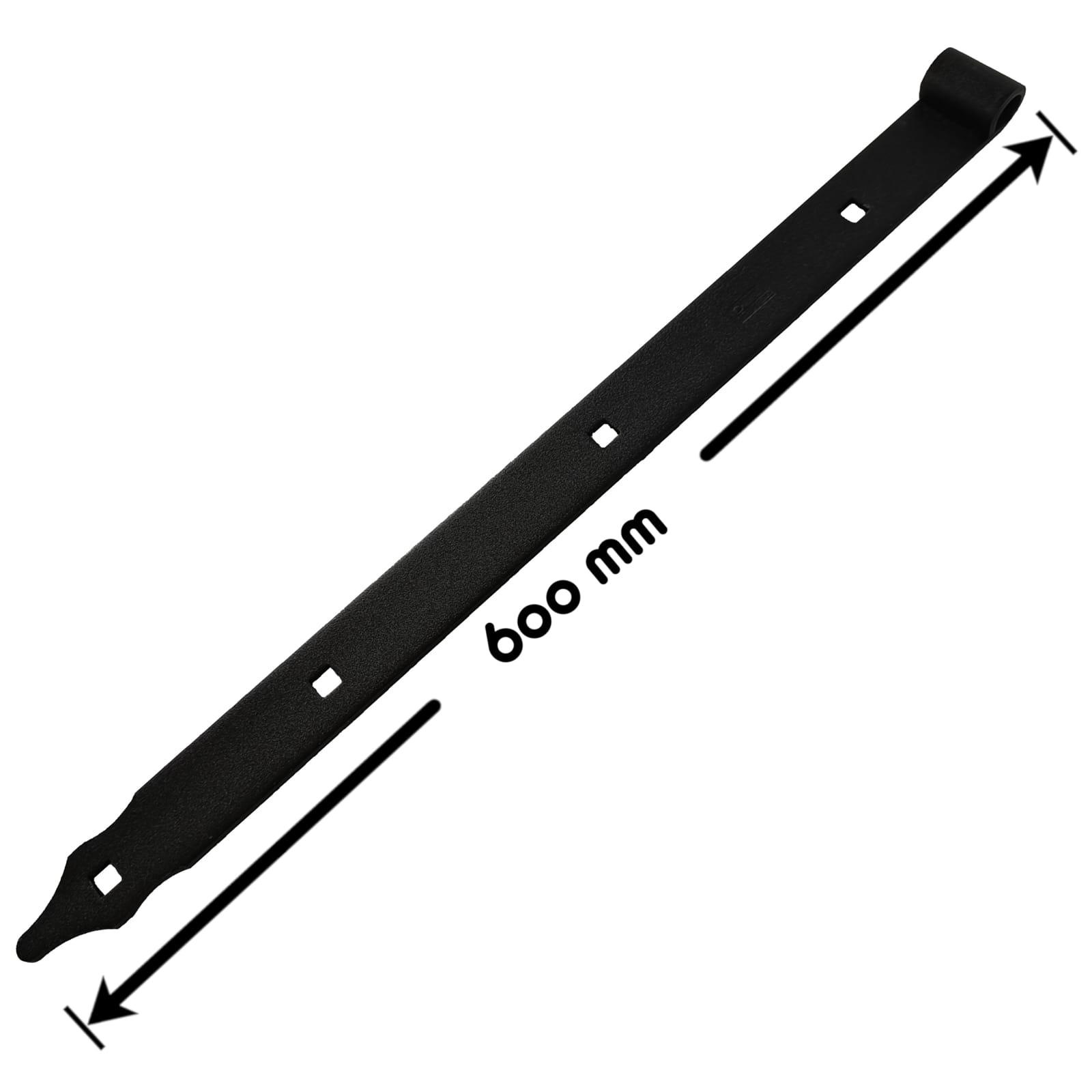 Shutter strap black - Size: 600 x 35 x 4 mm - Design: without clamp