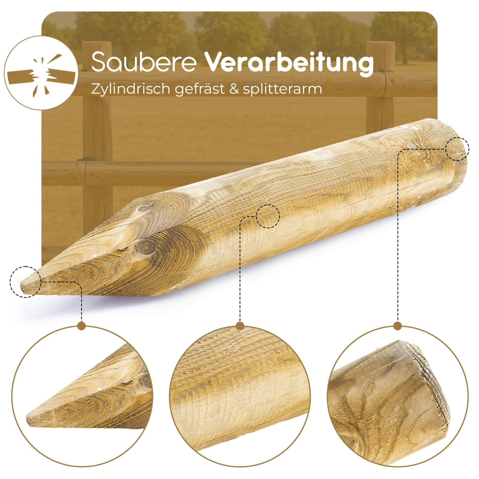 Holz-Palisade KDI spitz