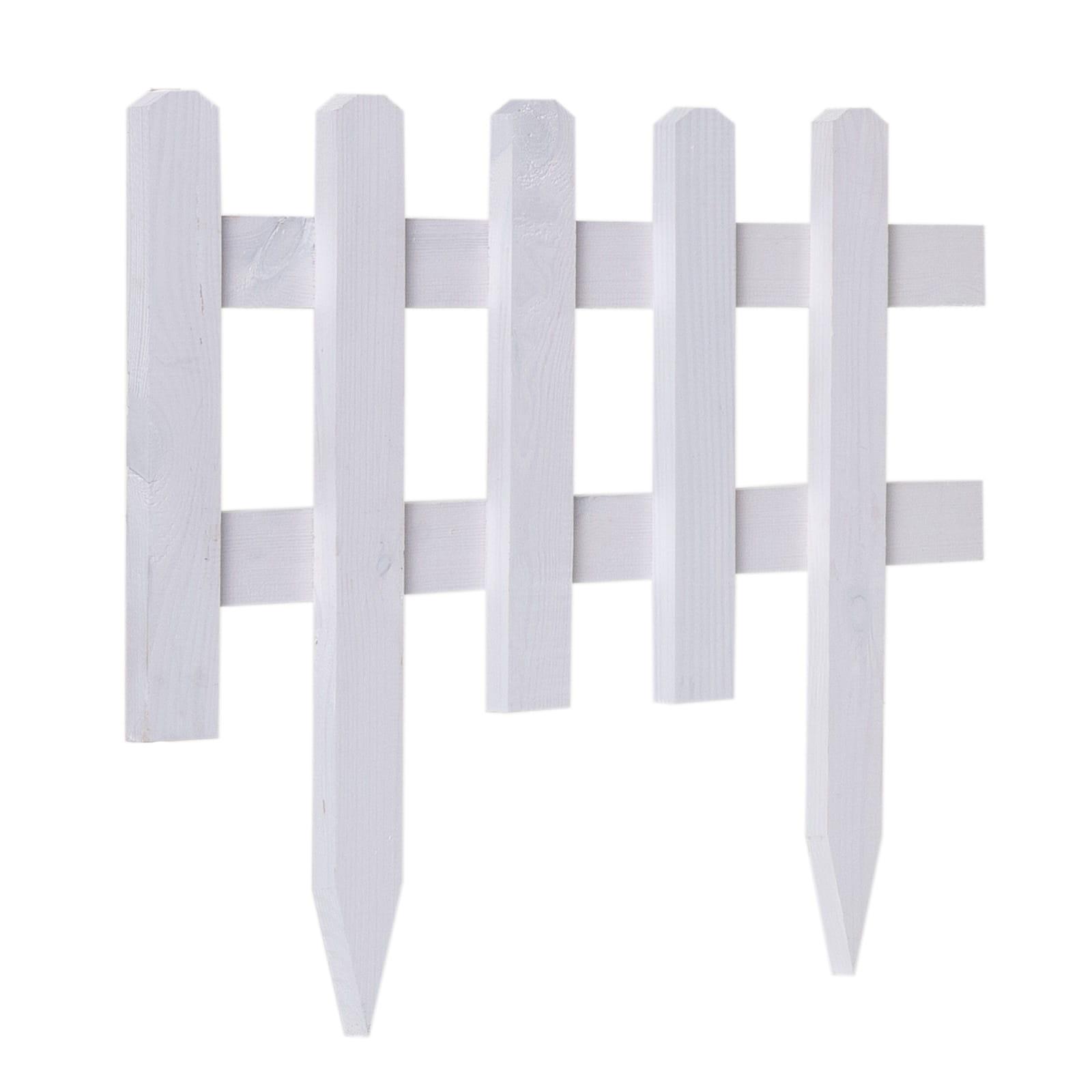 Bed fence pine - Color: white - Height: 30 cm - Width: 59.5 cm - Quantity: 1