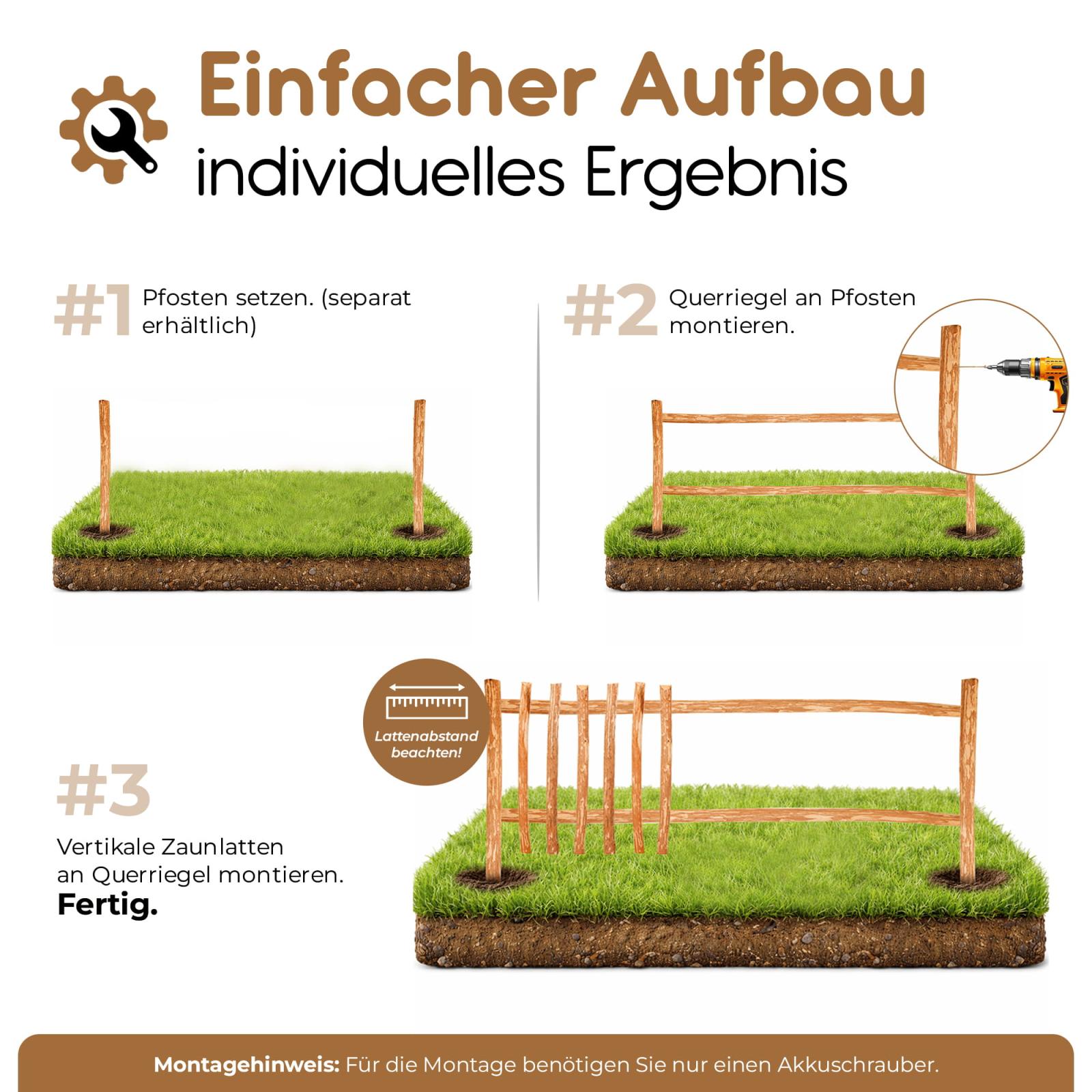 Élément de clôture en noisetier