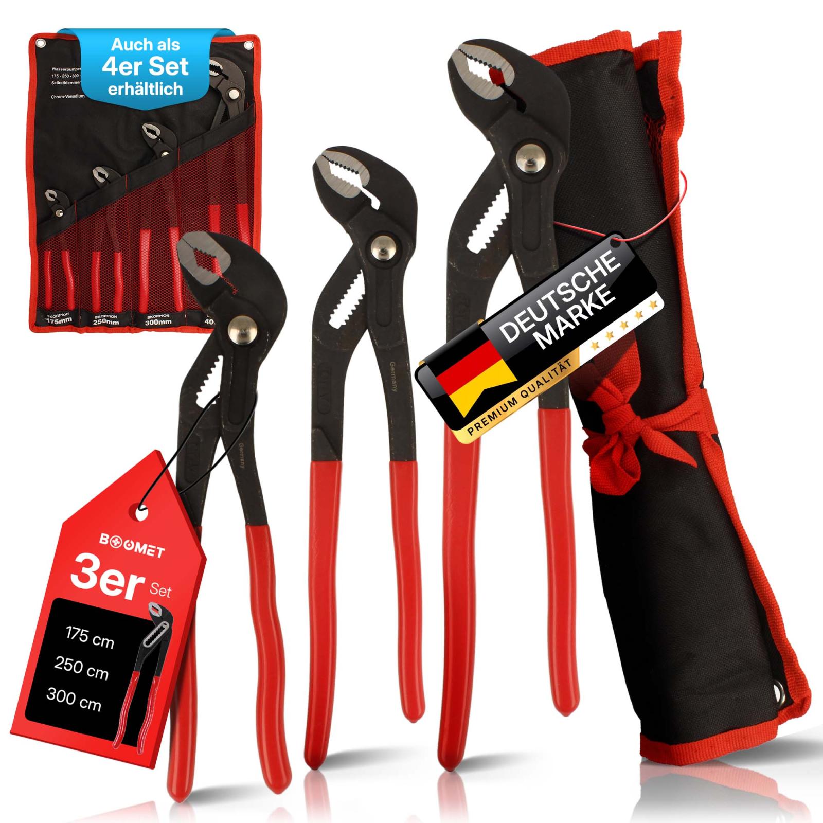 Wasserpumpenzangen-Set mit Einstellknopf