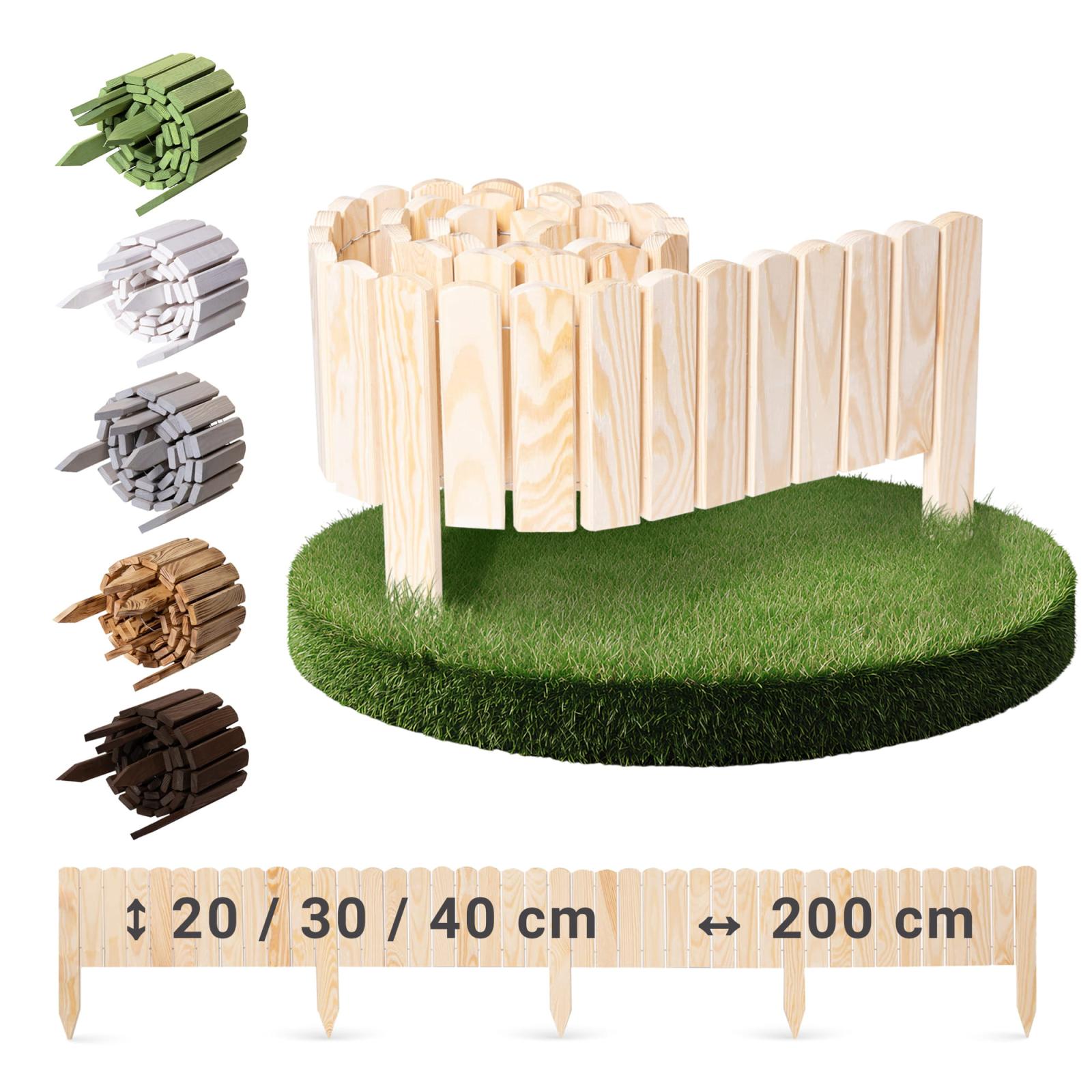 Rollboard pine with 5 integrated posts - Height: 20 cm - Colour: Natural