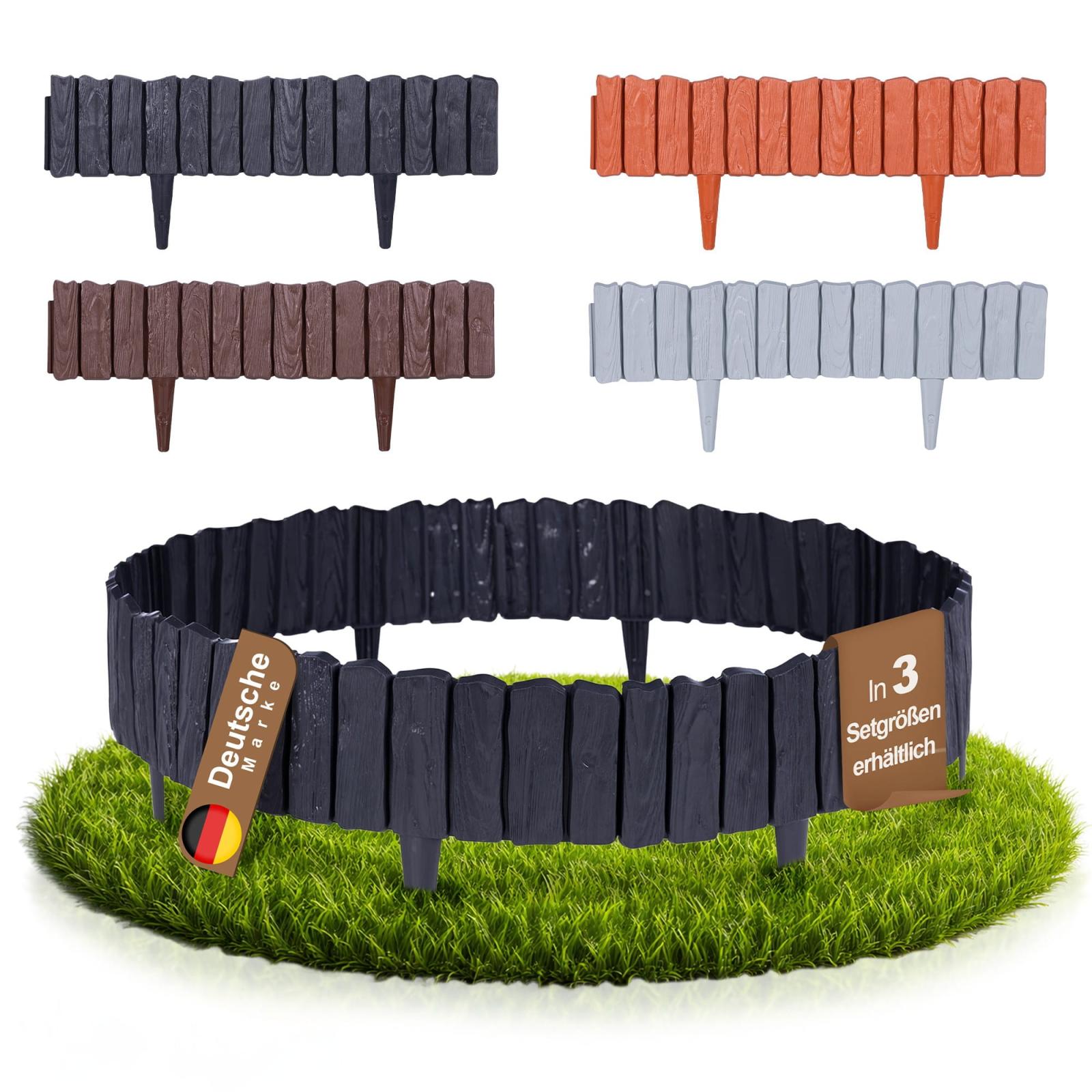 Rasenkante in Holzoptik