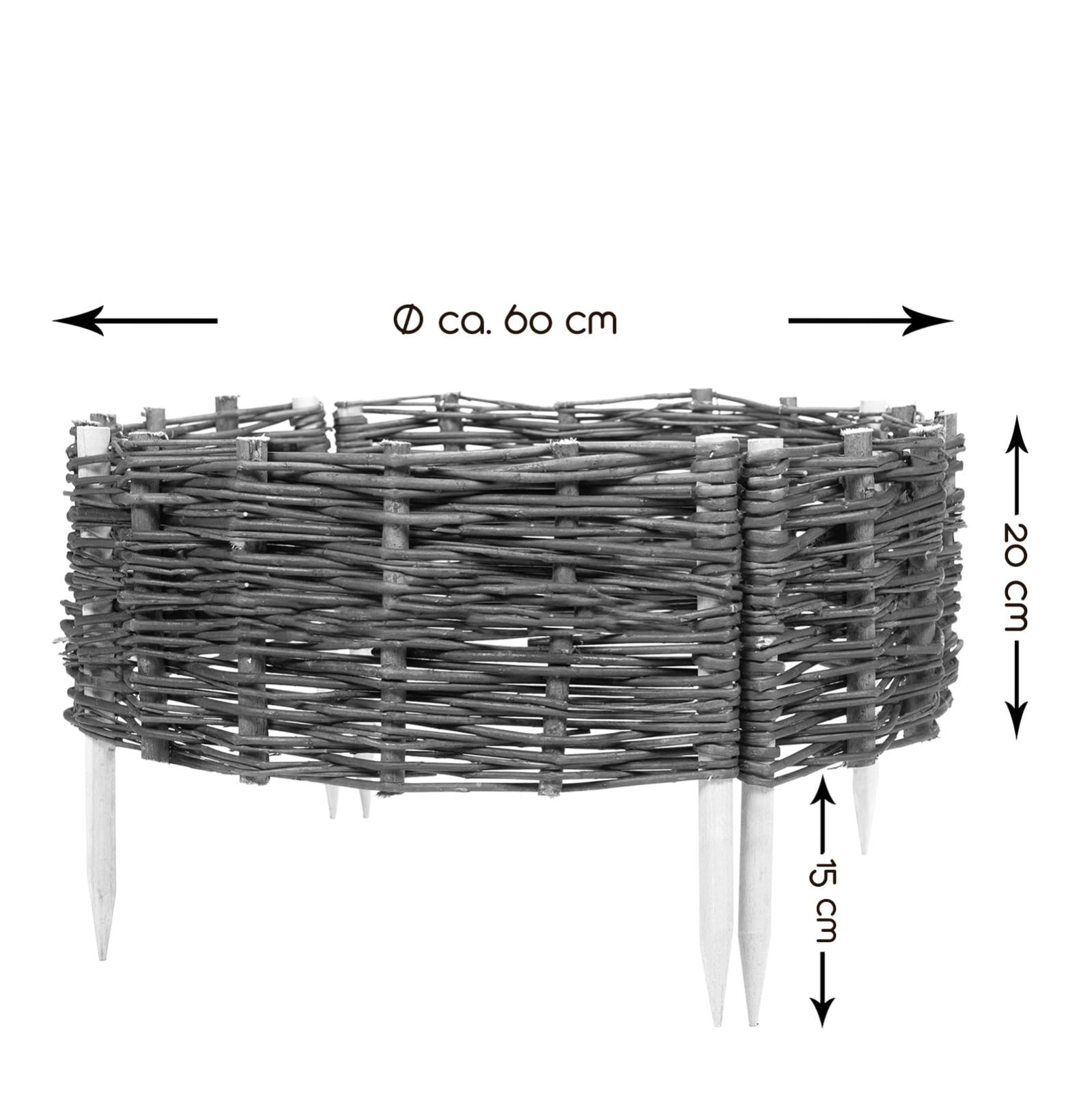 Beeteinfassung Weide Kreis