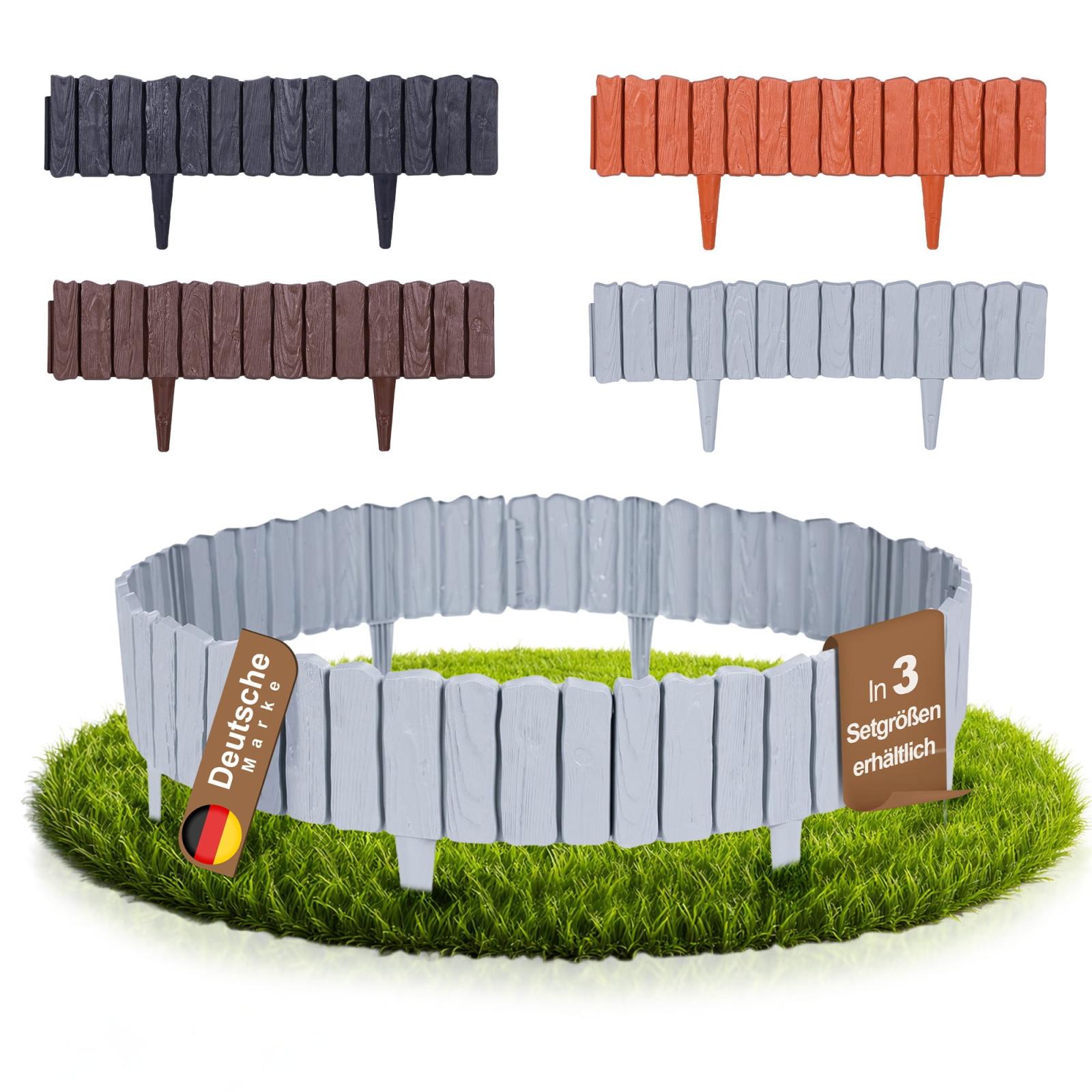 Rasenkante in Holzoptik