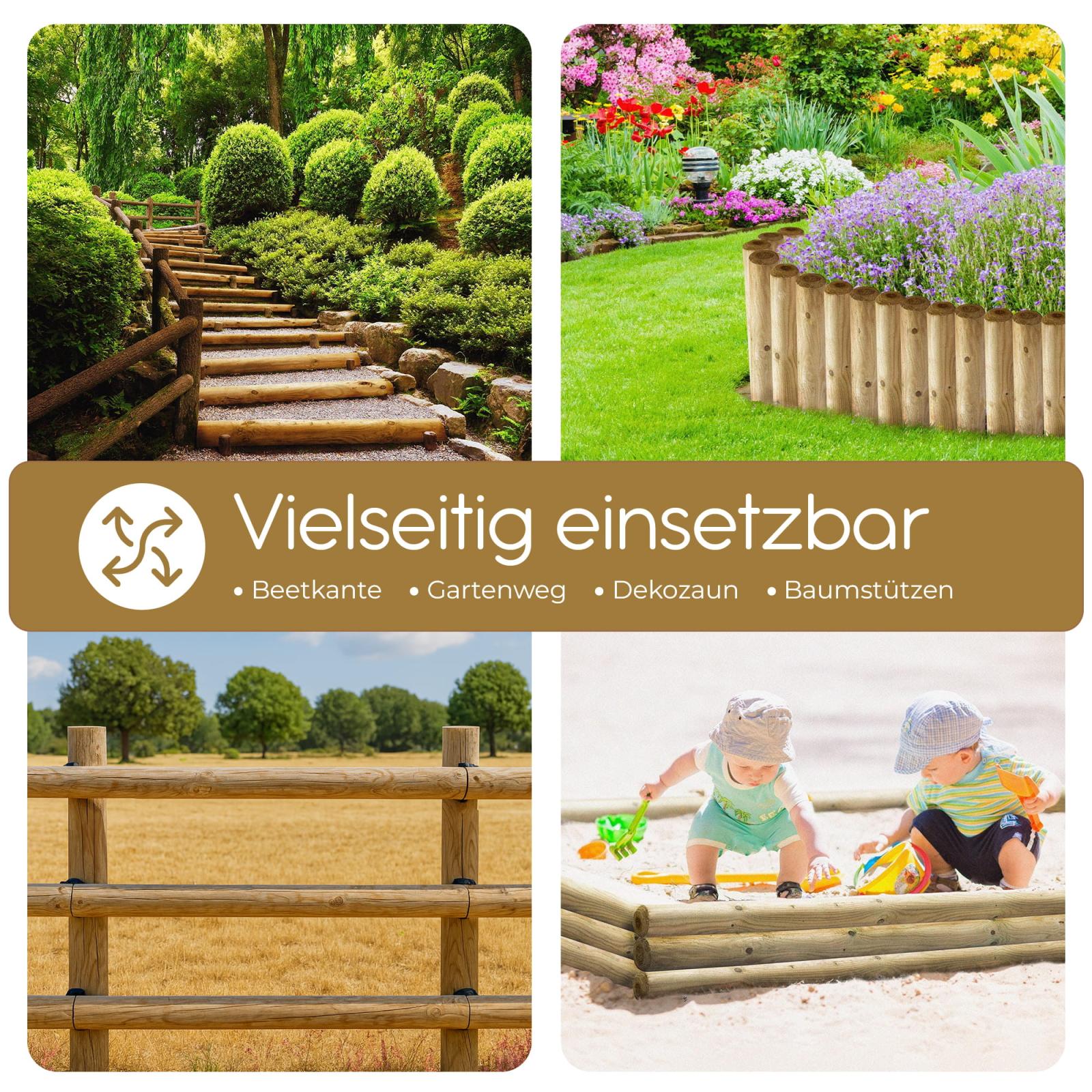 Holz-Palisade KDI beidseitig gefast