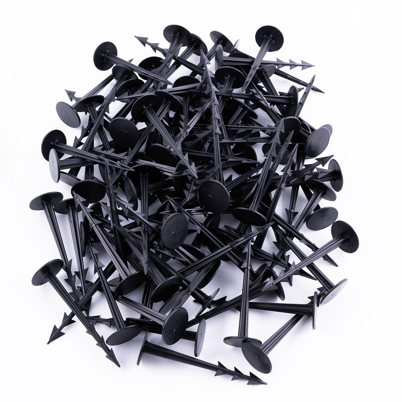 Piquets d'ancrage en plastique noir