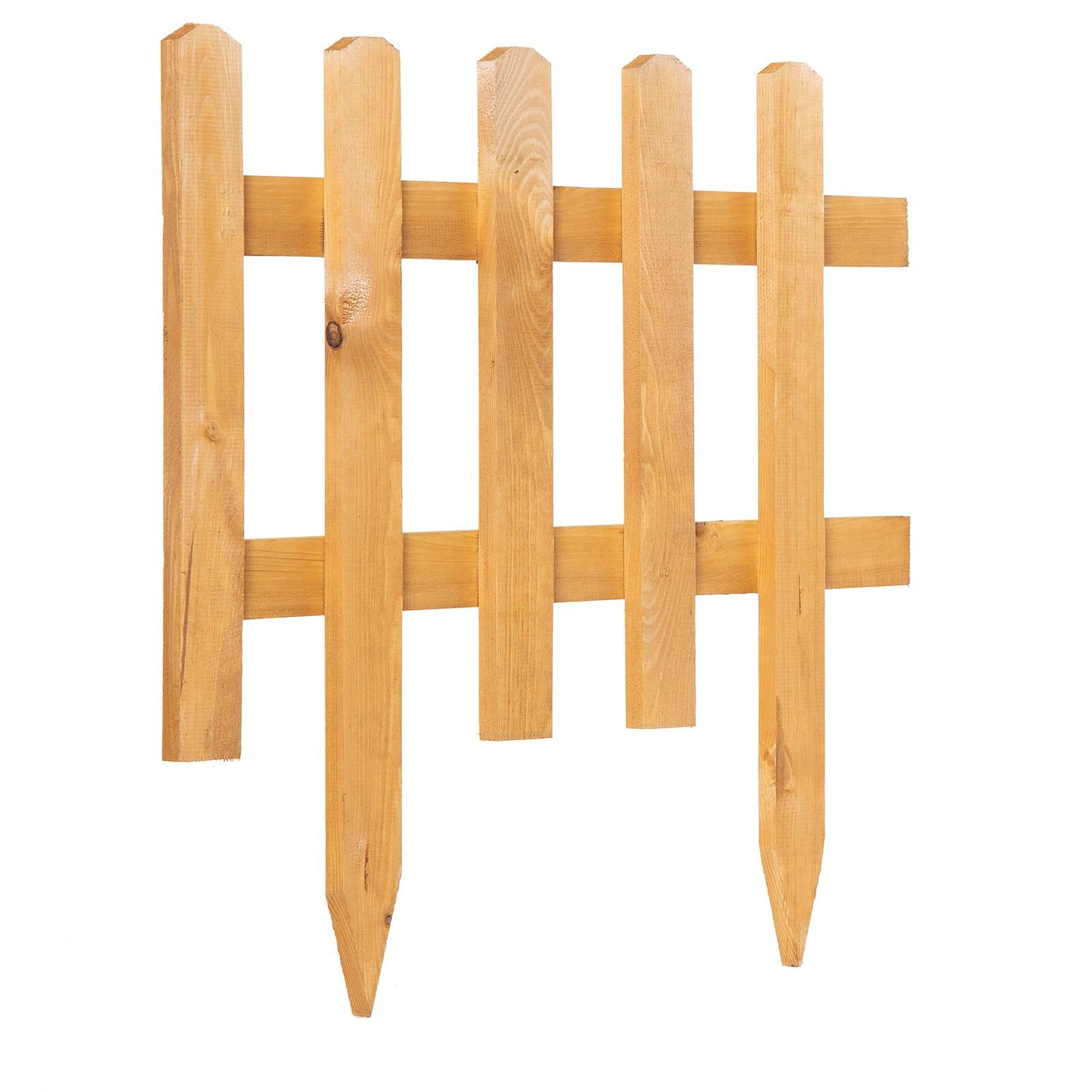 Pine bed fence - Color: light brown - Height: 40 cm - Width: 59.5 cm - Quantity: 1