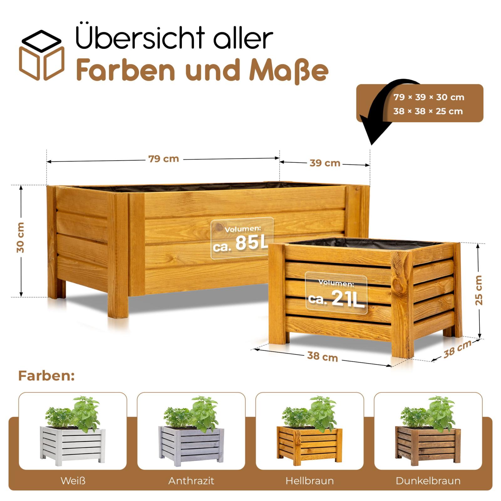 Planter Box - Colour: Anthracite - Size: Large