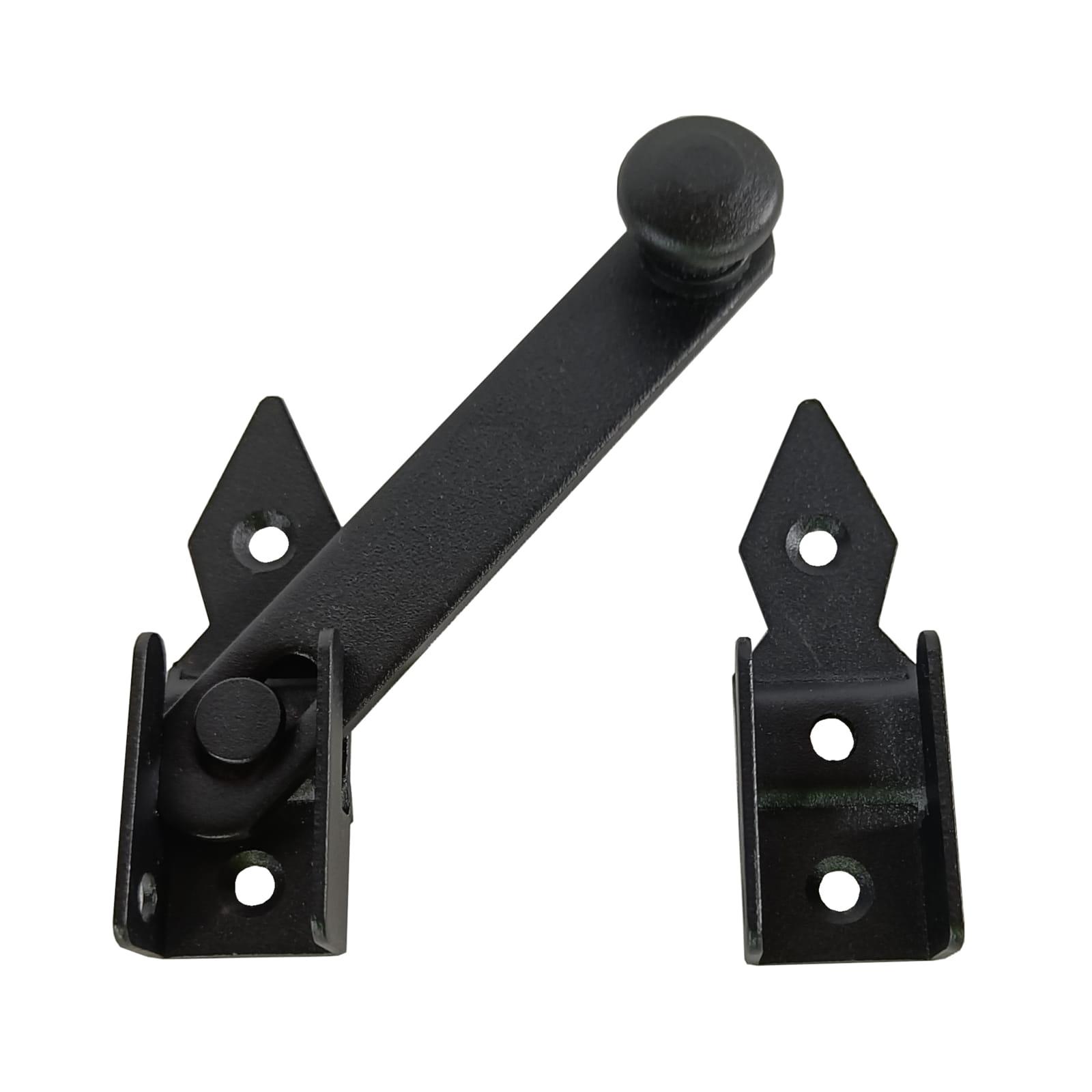 Locking bolt with latch - colour: black