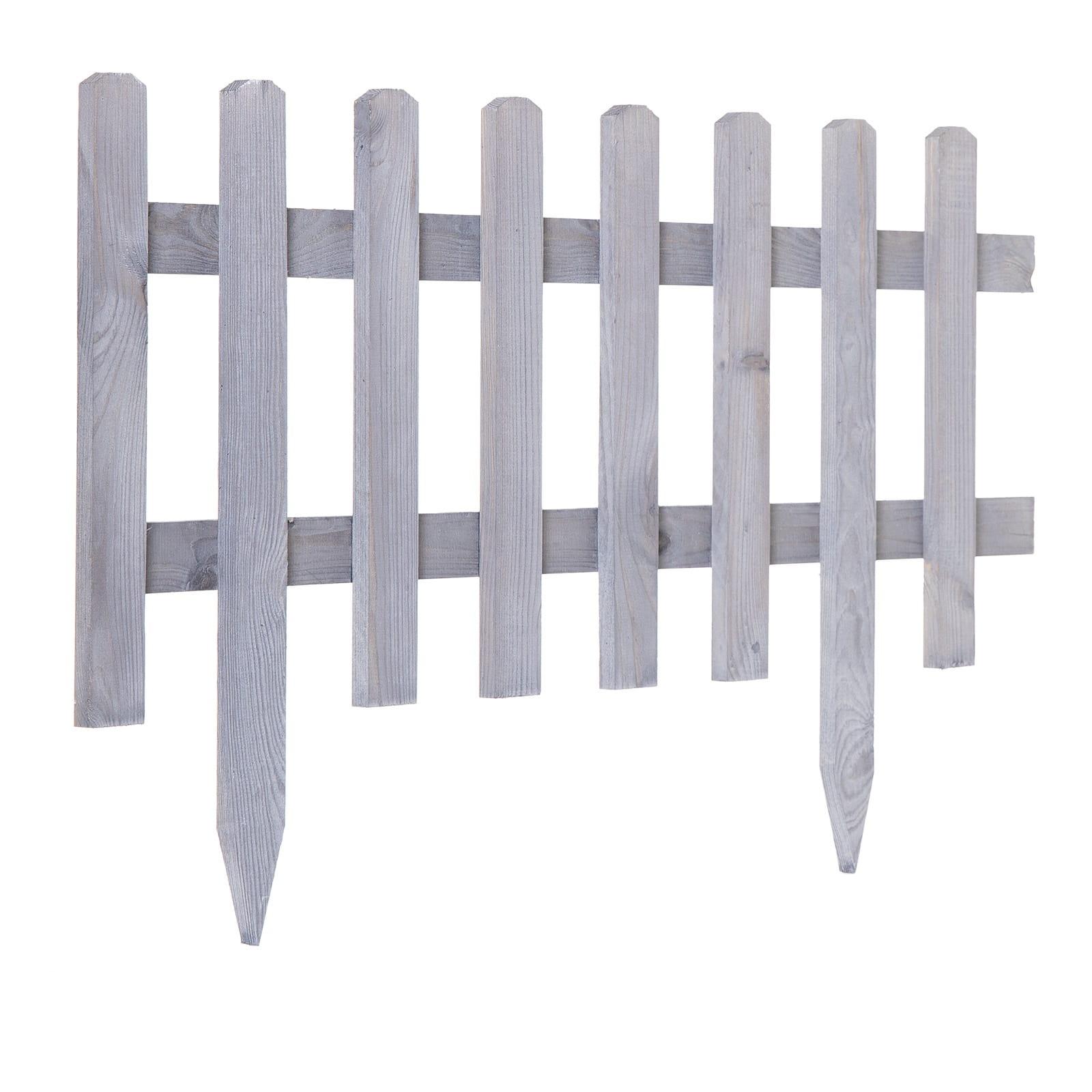 Pine bed fence - Color: anthracite - Height: 40 cm - Width: 93.5 cm - Quantity: 1