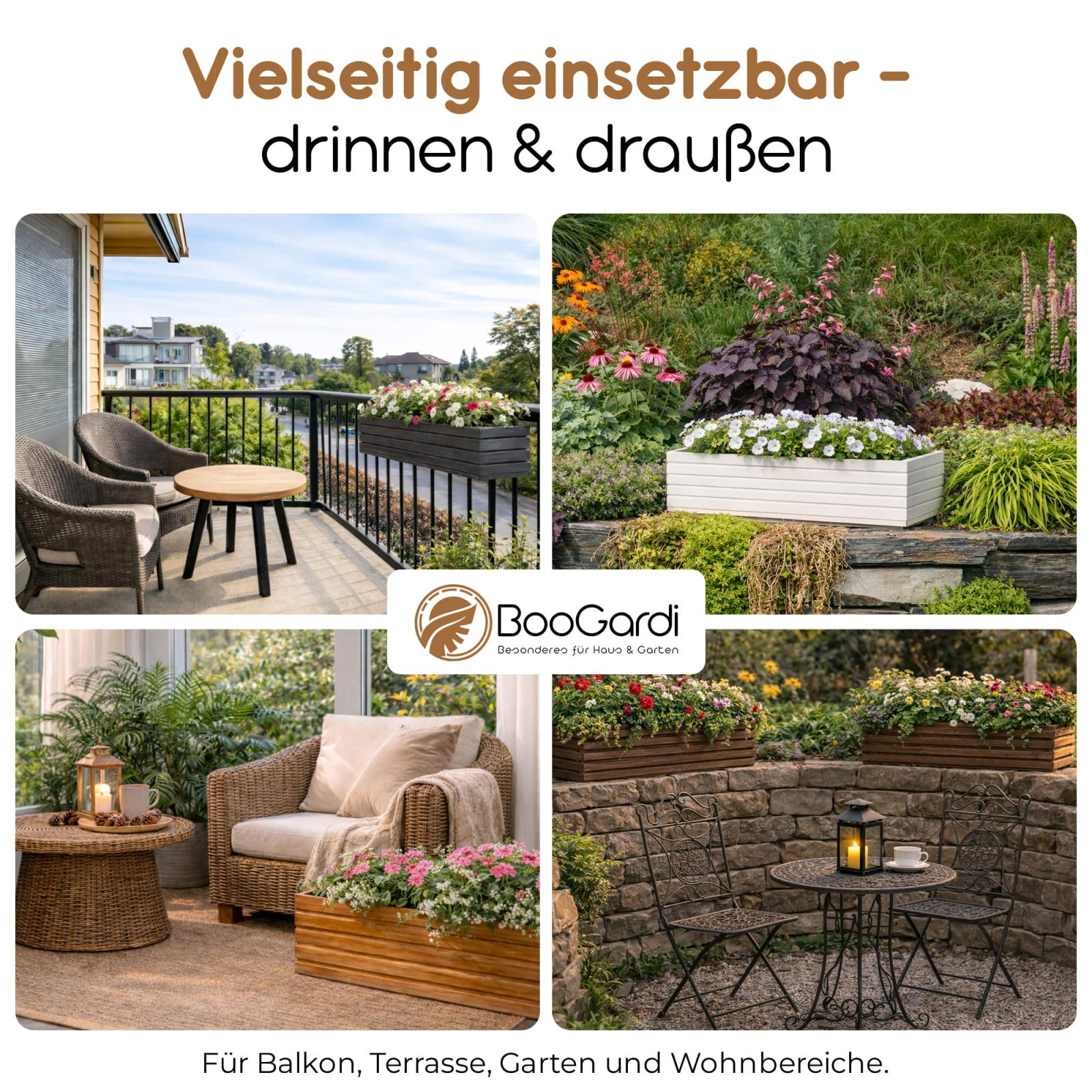 Blumenkasten mit Kunststoffeinsatz