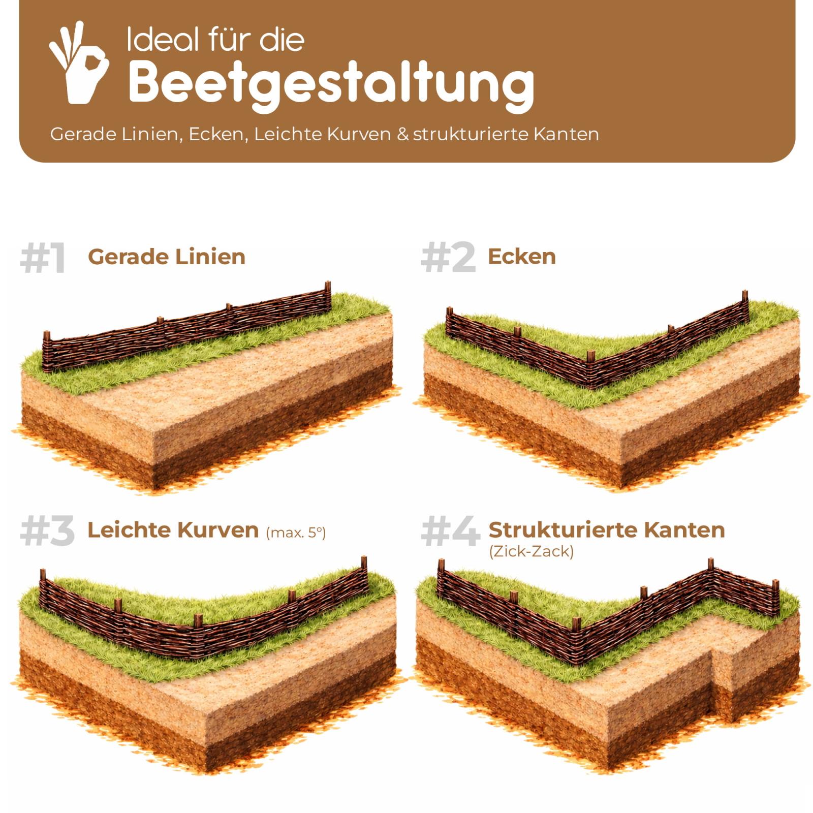 Beeteinfassung Weide