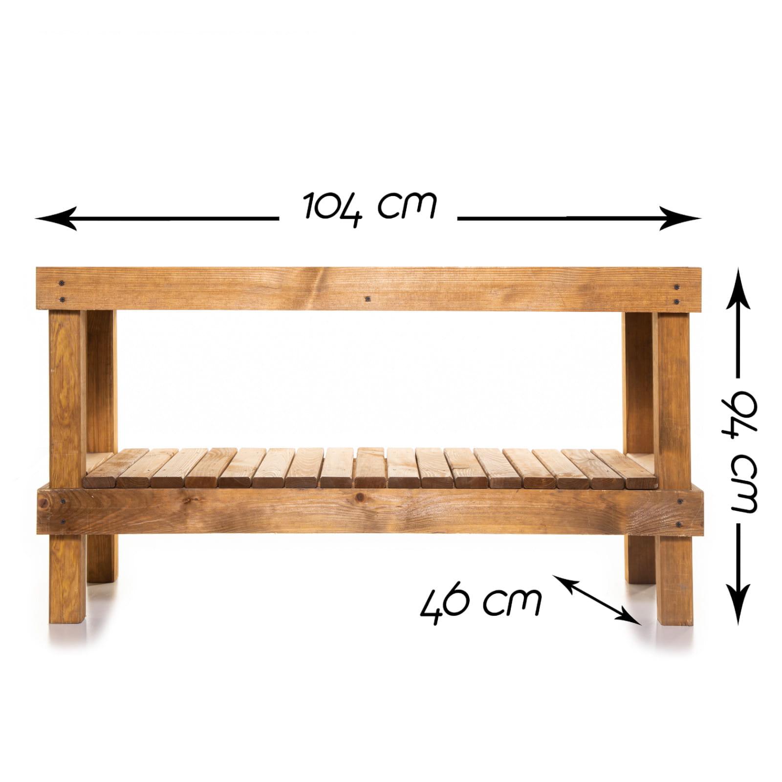 Base for planter box - Size: 104 x 46 x 58cm
