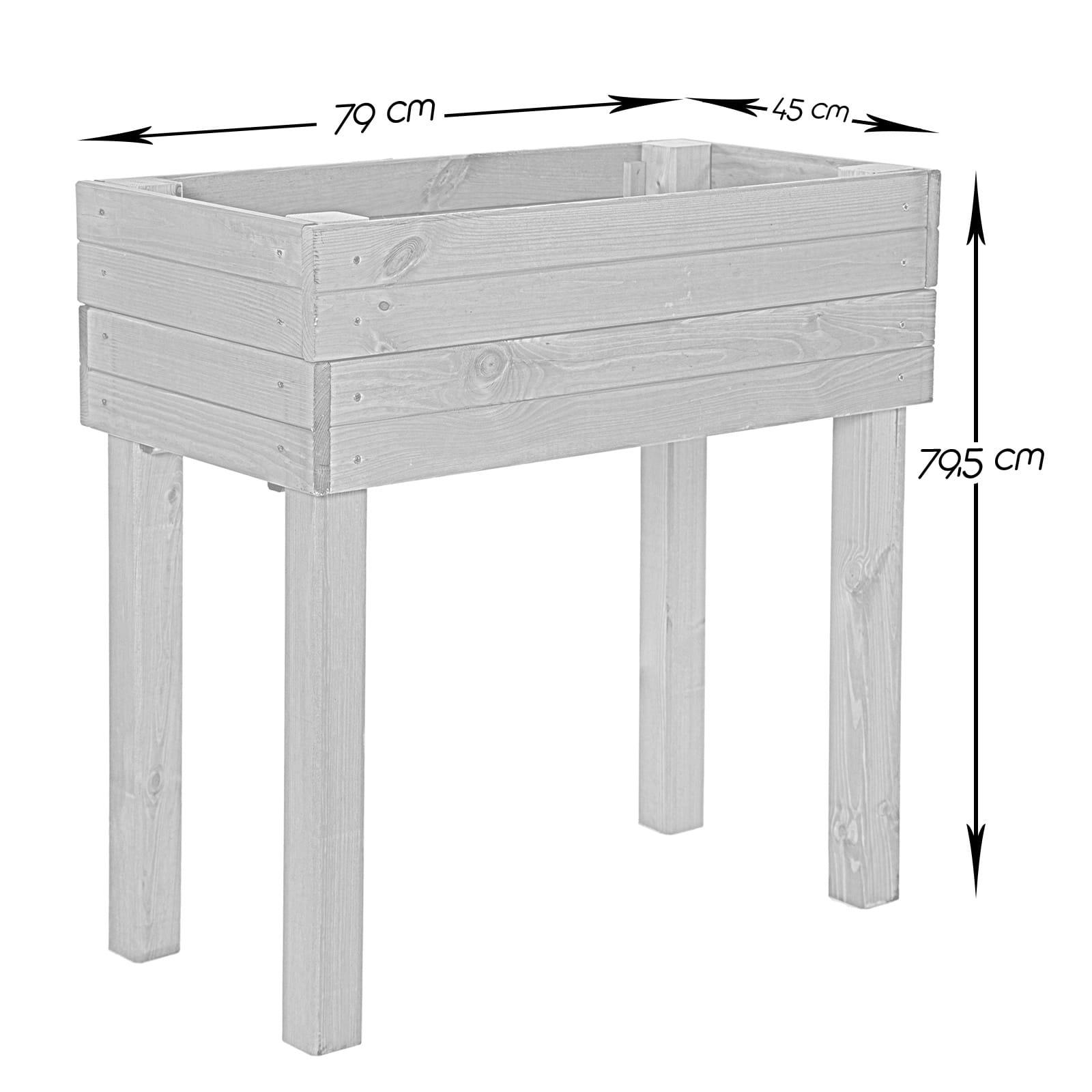 Raised Bed 79 x 45 x 79,5cm - Colour: Dark Brown