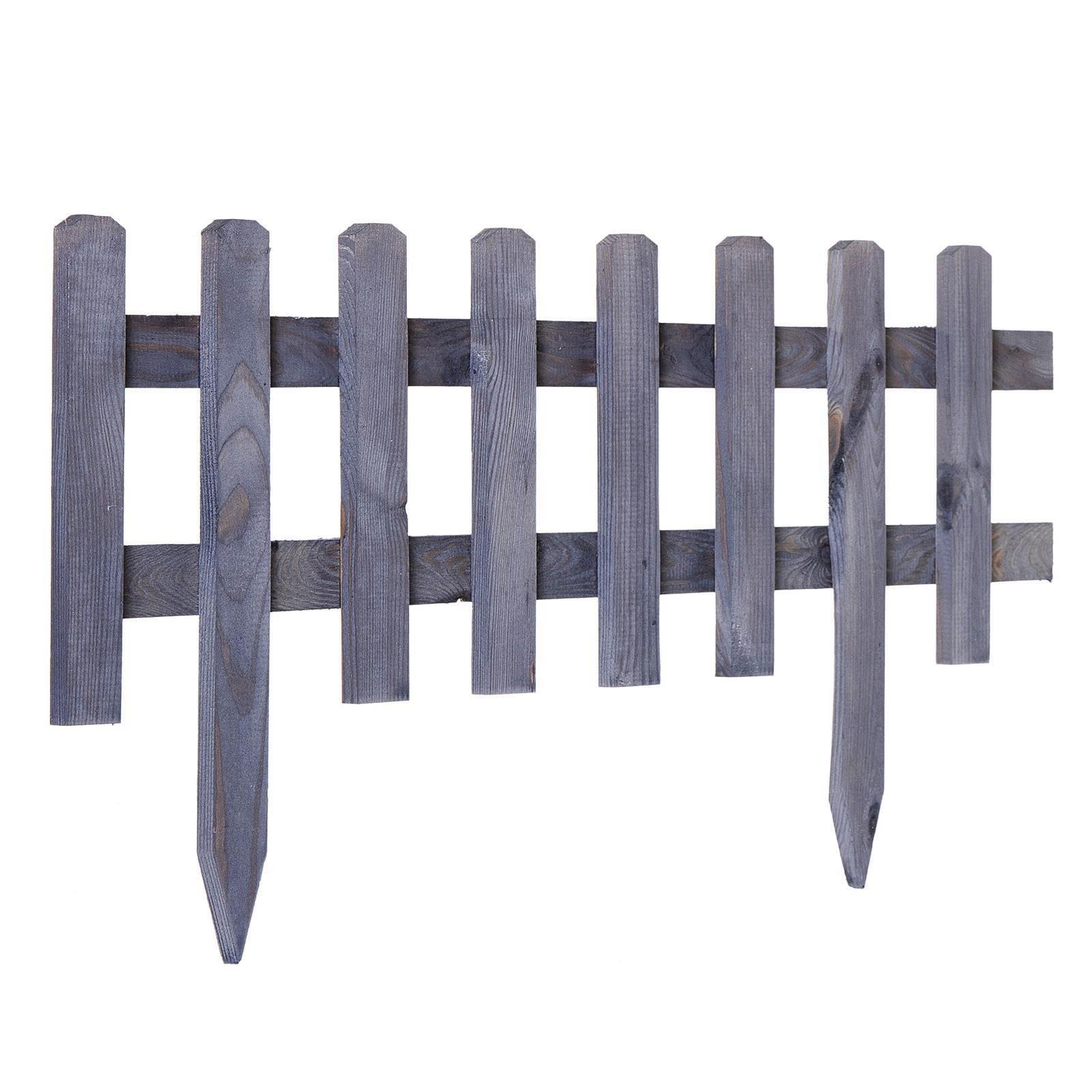 Pine bed fence - Color: anthracite - Height: 30 cm - Width: 93.5 cm - Quantity: 1