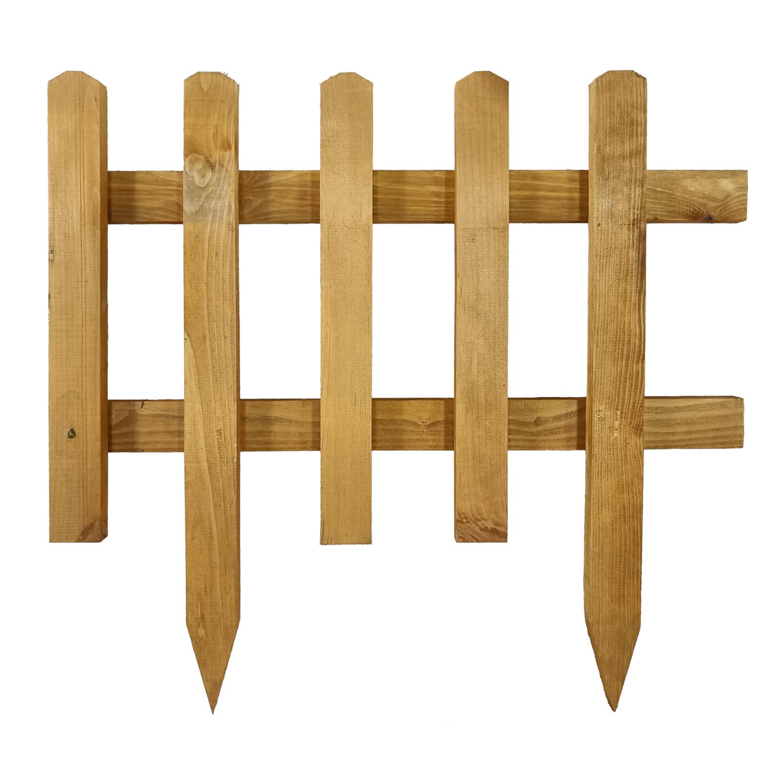 Pine bed fence - Color: light brown - Height: 40 cm - Width: 59.5 cm - Quantity: 1