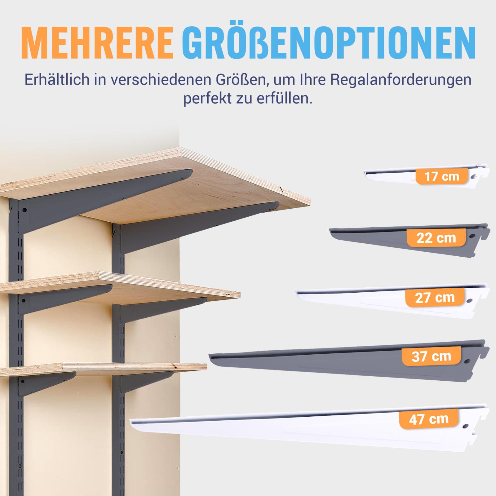 Regalträger für Doppelschienen