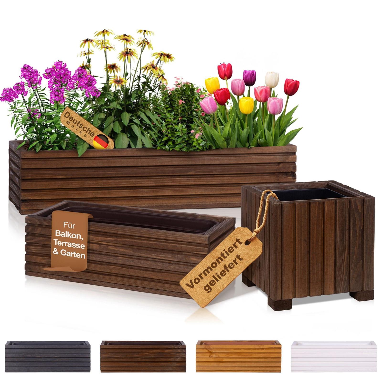 Blumenkasten mit Kunststoffeinsatz