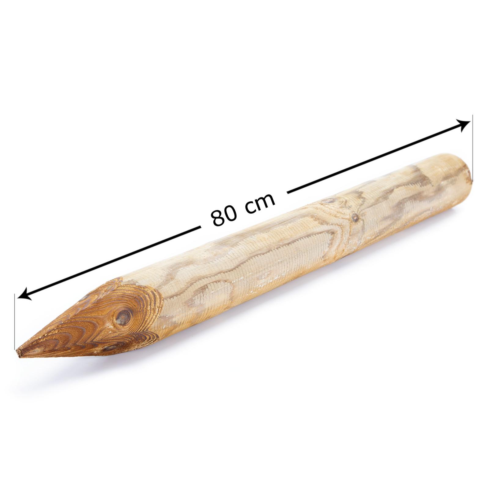 B-goods wooden palisade KDI pointed - Height: 80 cm - Width: 6 cm