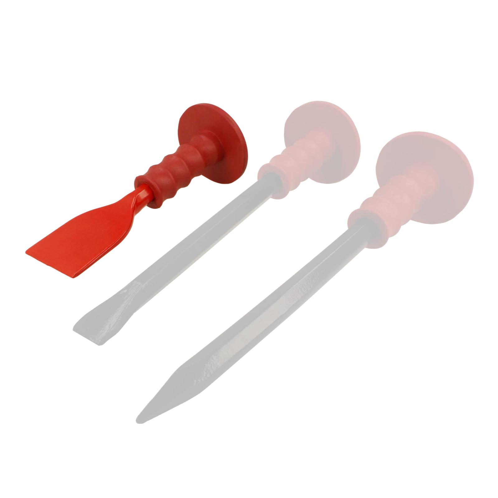 Meißel roter Griff - Größe: 200mm flach