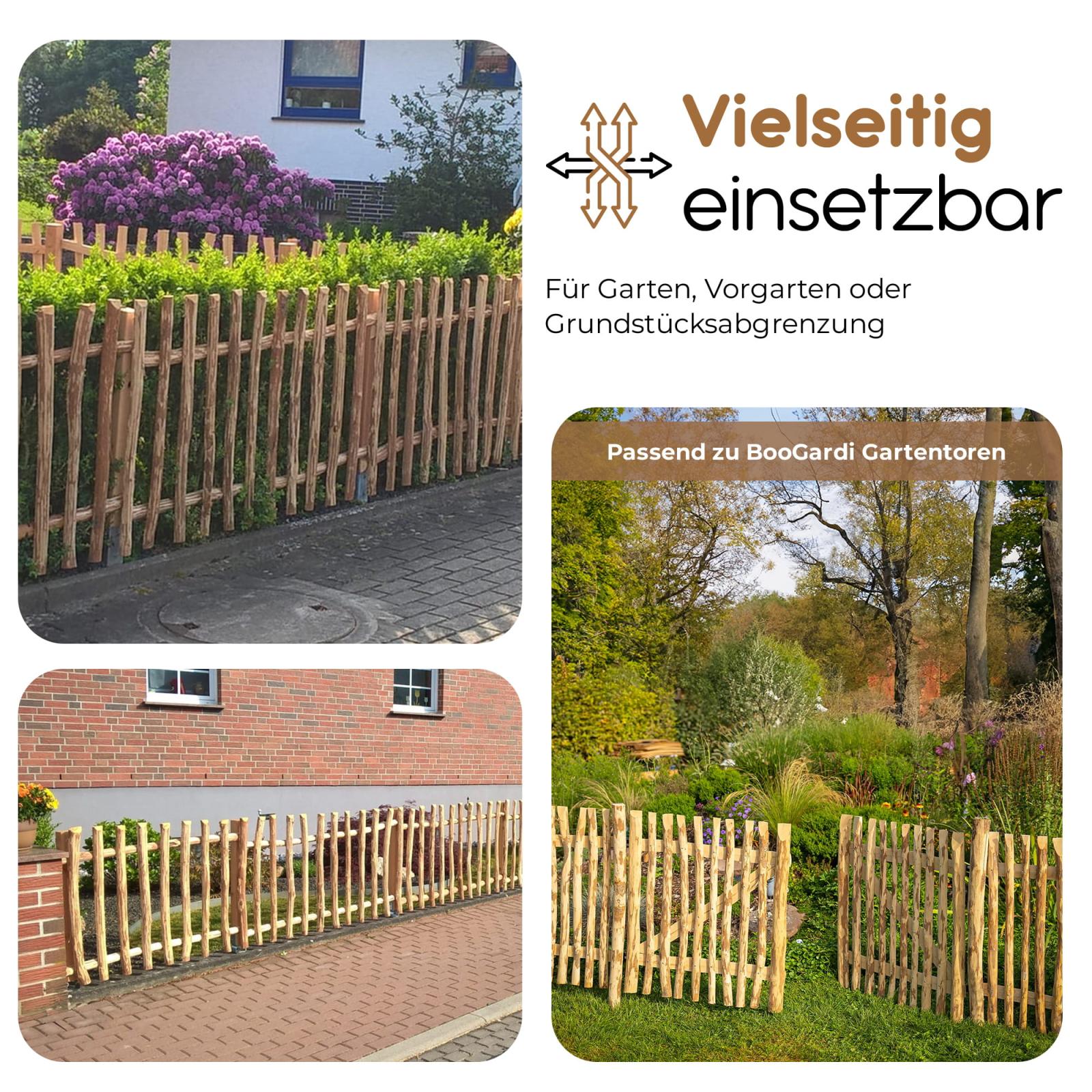 Hazelnut fence element - Height: 100 cm - Width: 100 cm - Slat spacing: 3-4 cm