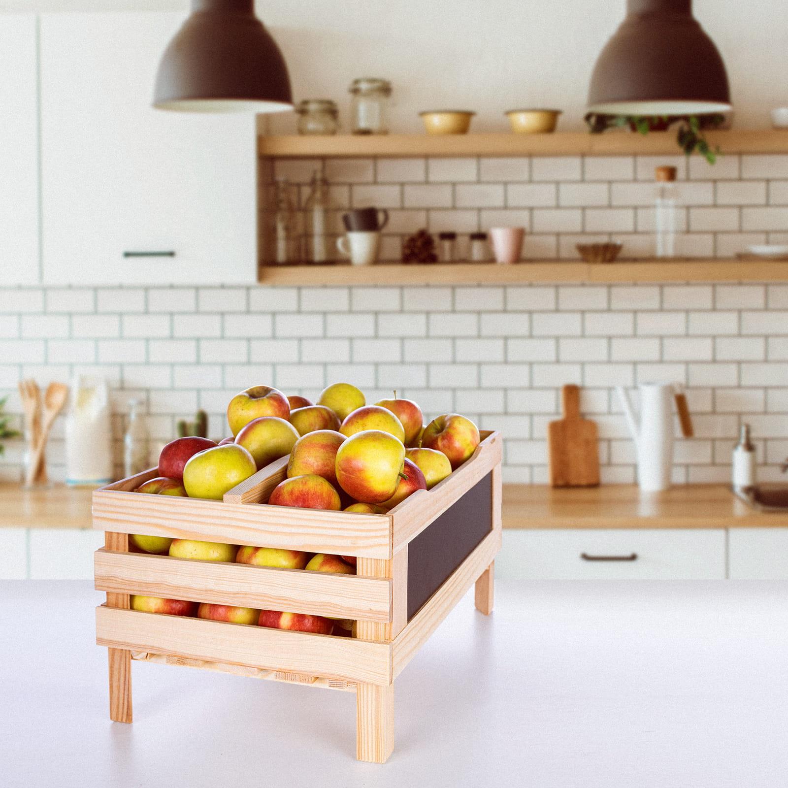 Obstkiste mit Tafel