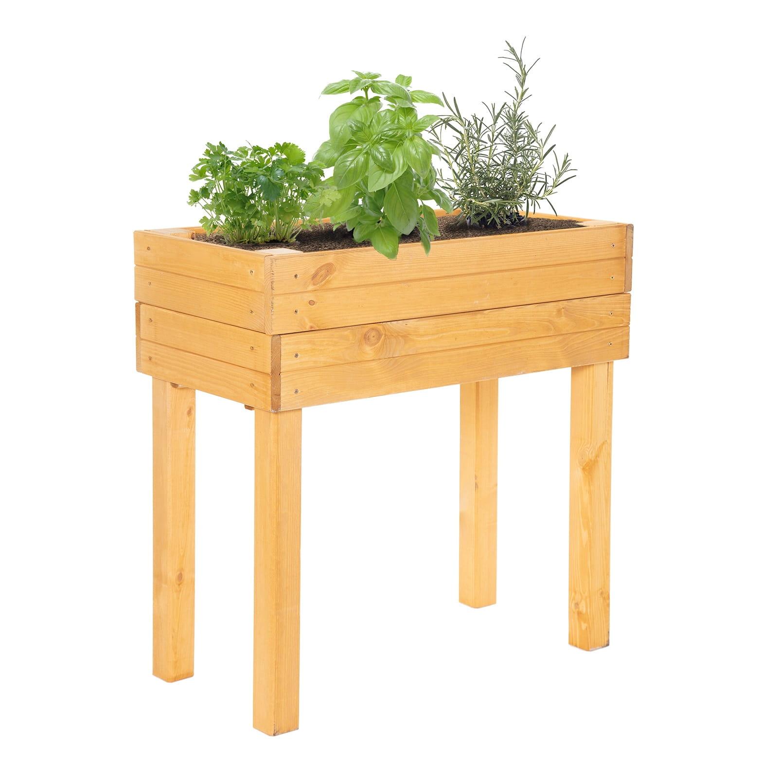 Raised Bed 79 x 45 x 79,5cm - Colour: Light Brown