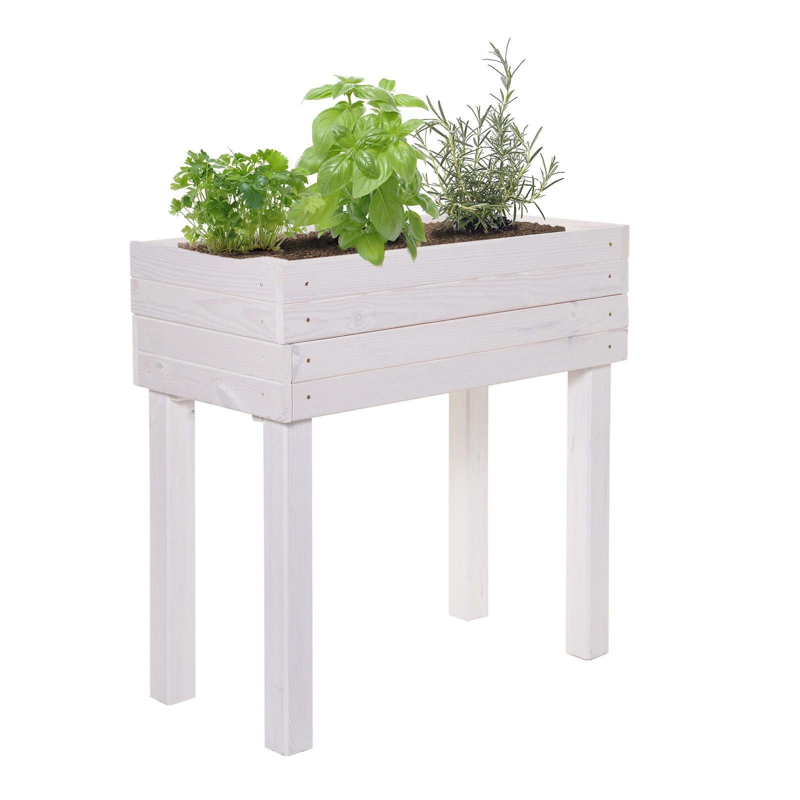 Raised Bed 79 x 45 x 79,5cm - Colour: White