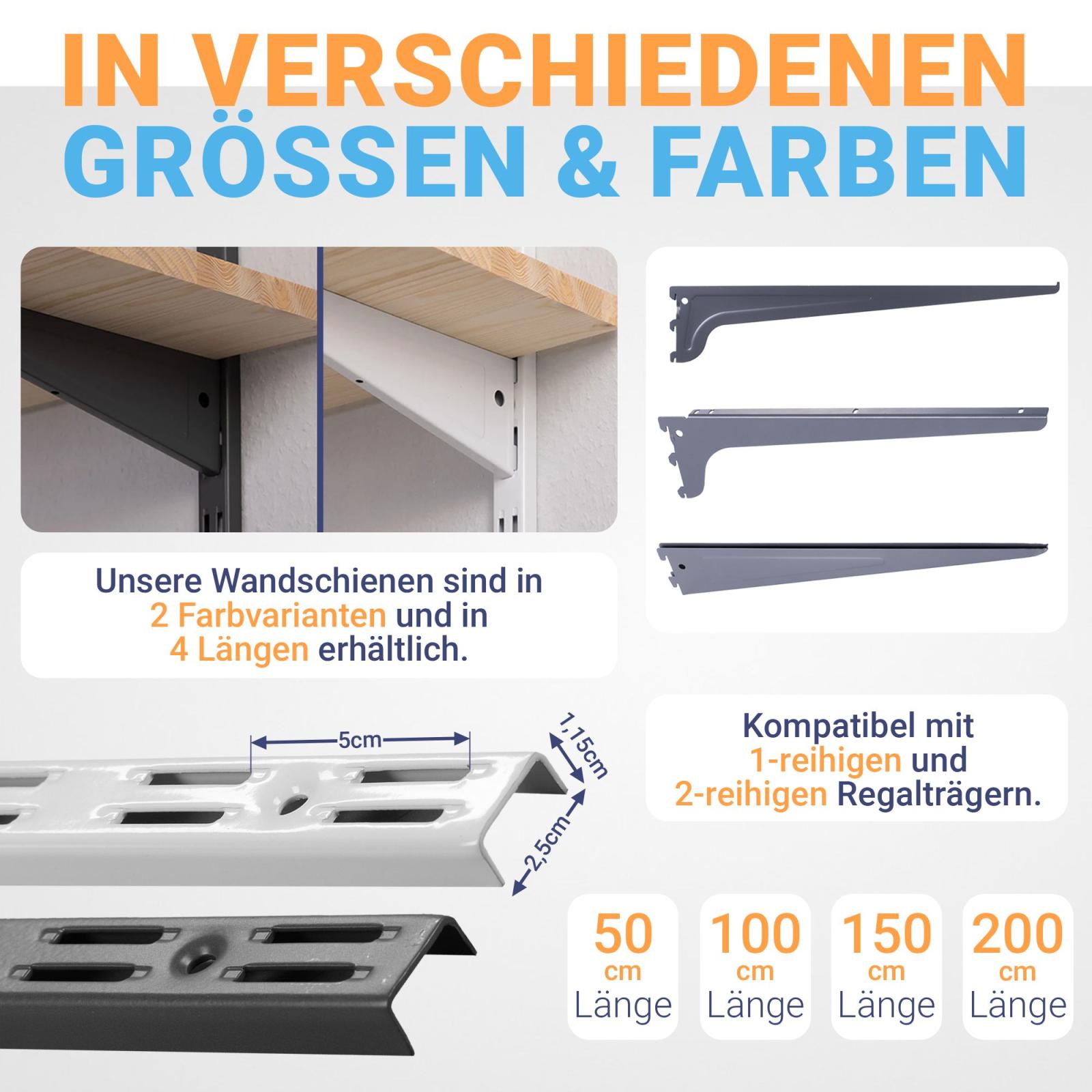Wandschiene 2-reihig