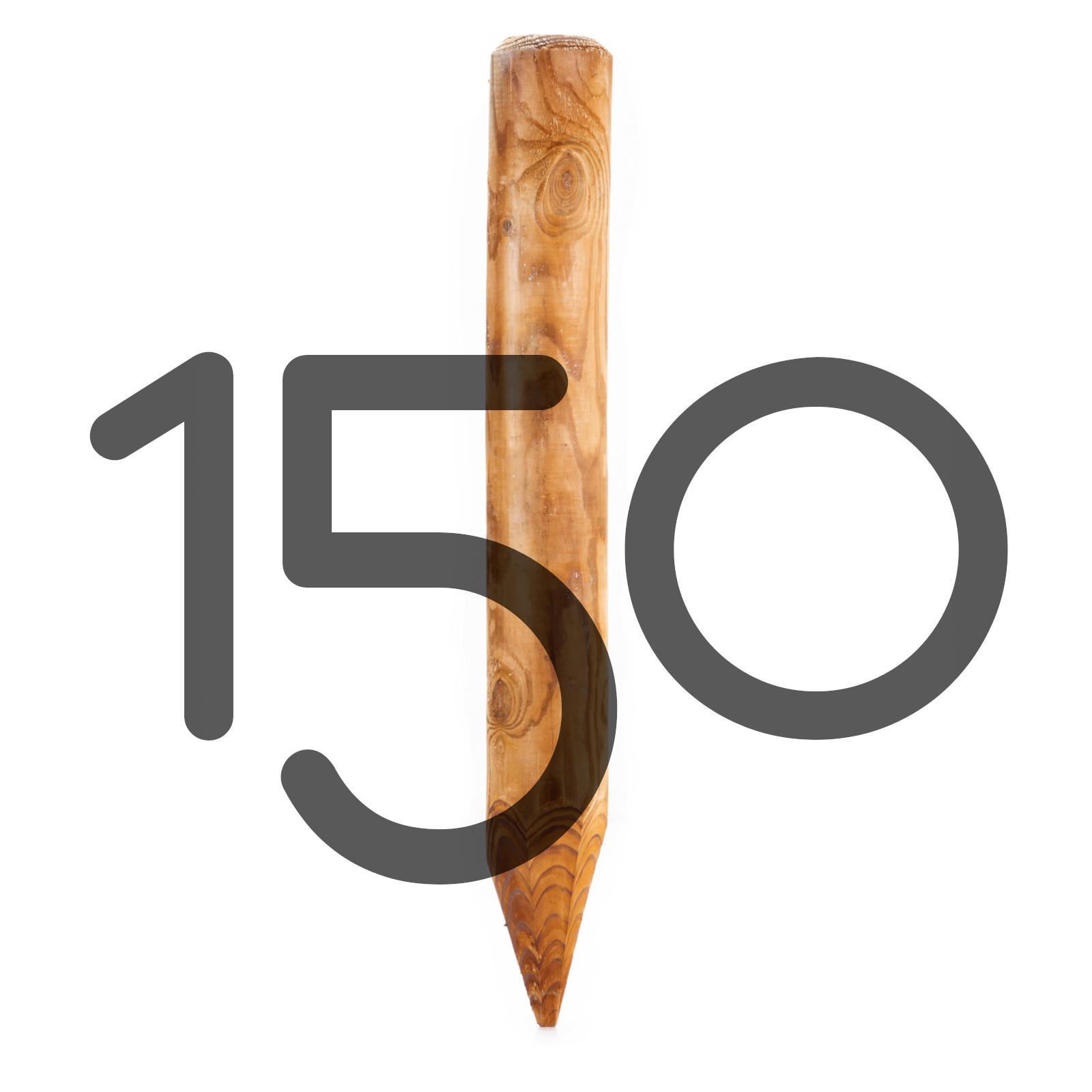 B-Ware wooden palisade KDI pointed - Height: 150 cm - Width: 6 cm