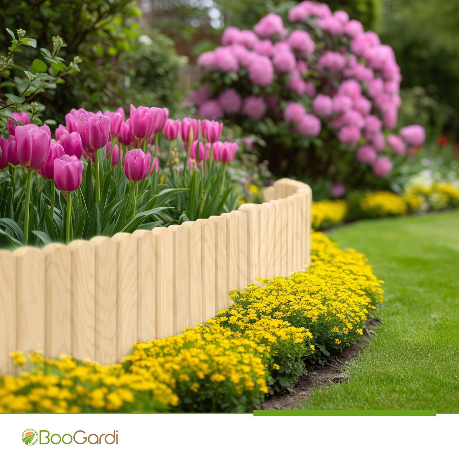Rollboard pine with 5 integrated posts - Height: 20 cm - Colour: Natural